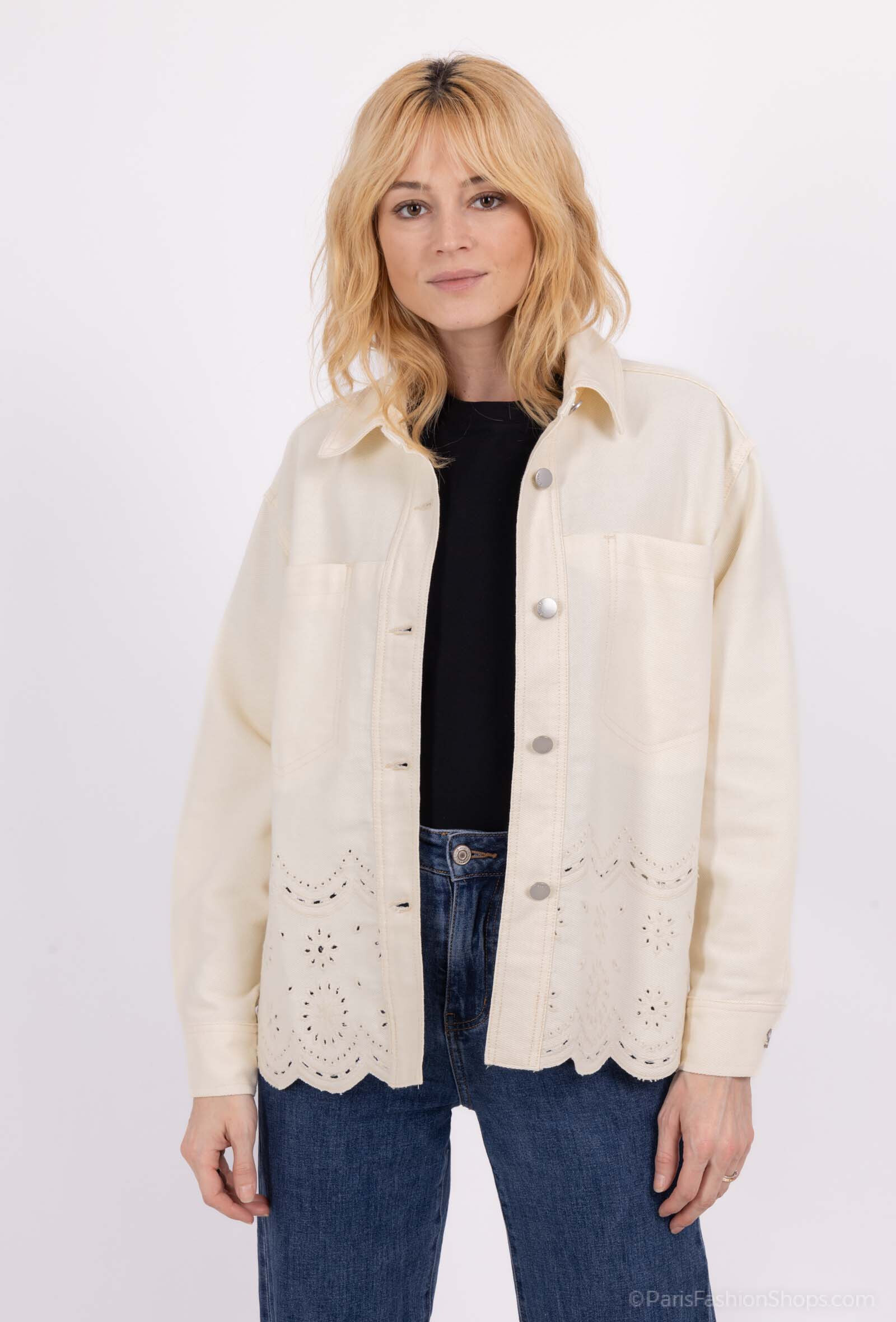 Grossiste Softy Paris - Veste oversize à broderies