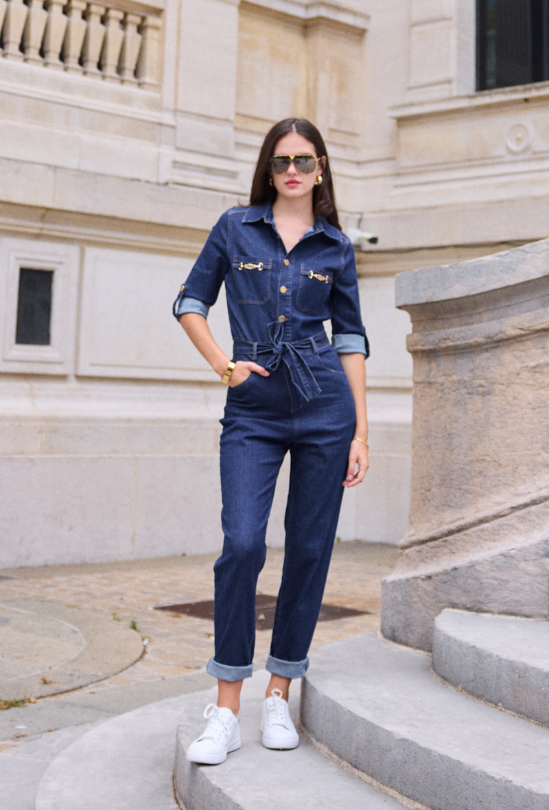 Grossiste Softy Paris - Combinaison en jeans à détails