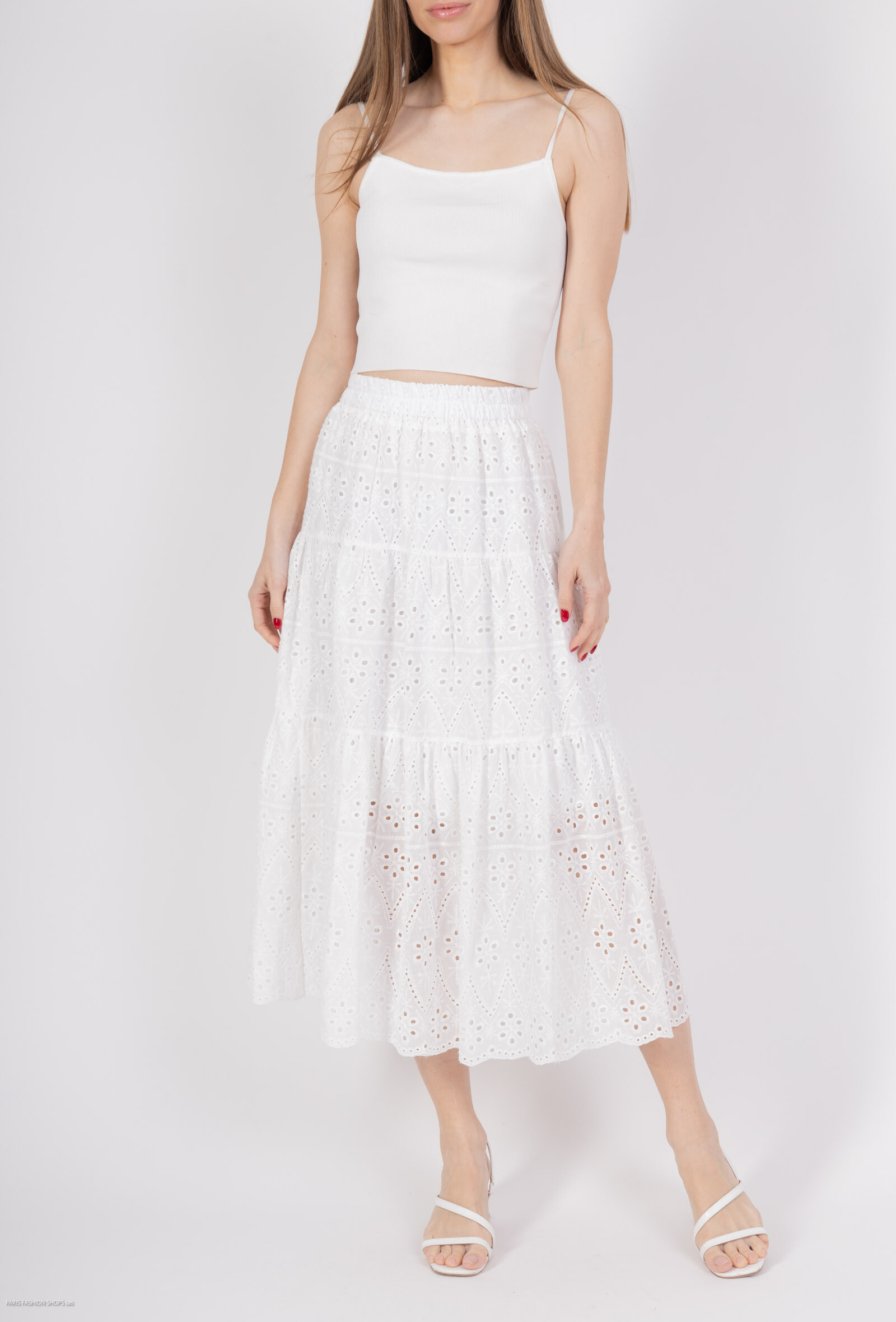 Grossiste Softy Paris - Jupe longue broderie anglaise