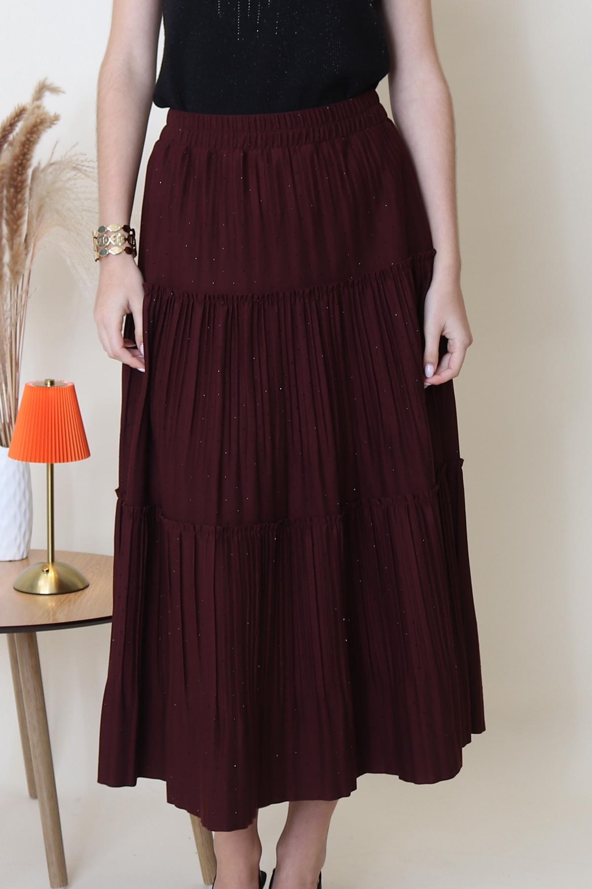 Wholesaler Softy Paris - Tiered long sequin skirt