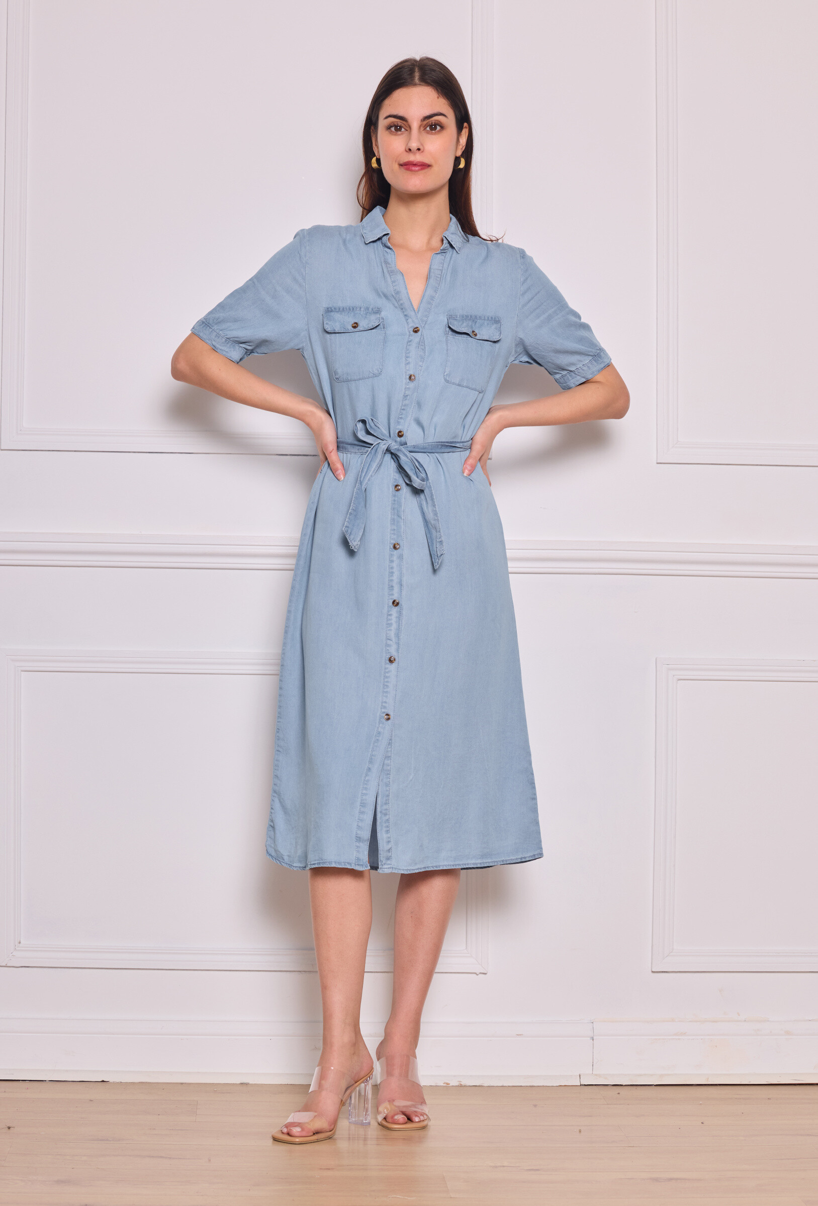 Grossista Softy Paris - Abito chemisier in tencel