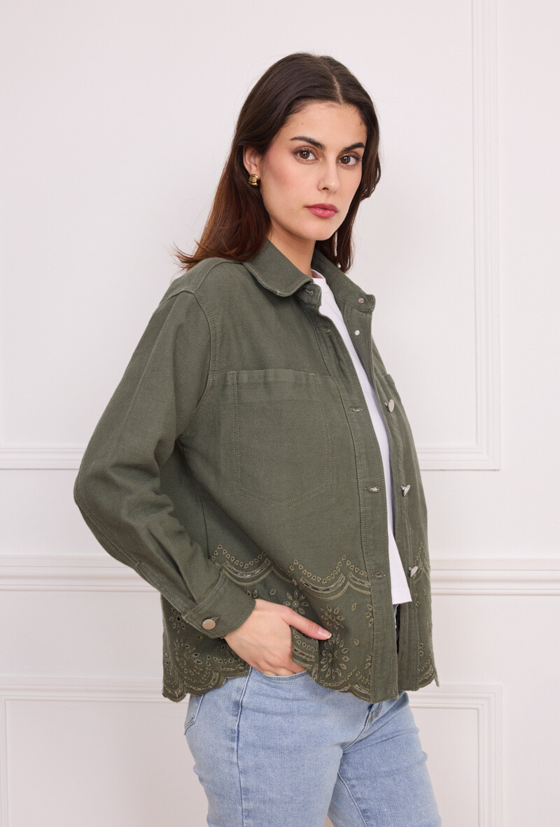 Grossiste Softy Paris - Veste oversize à broderies