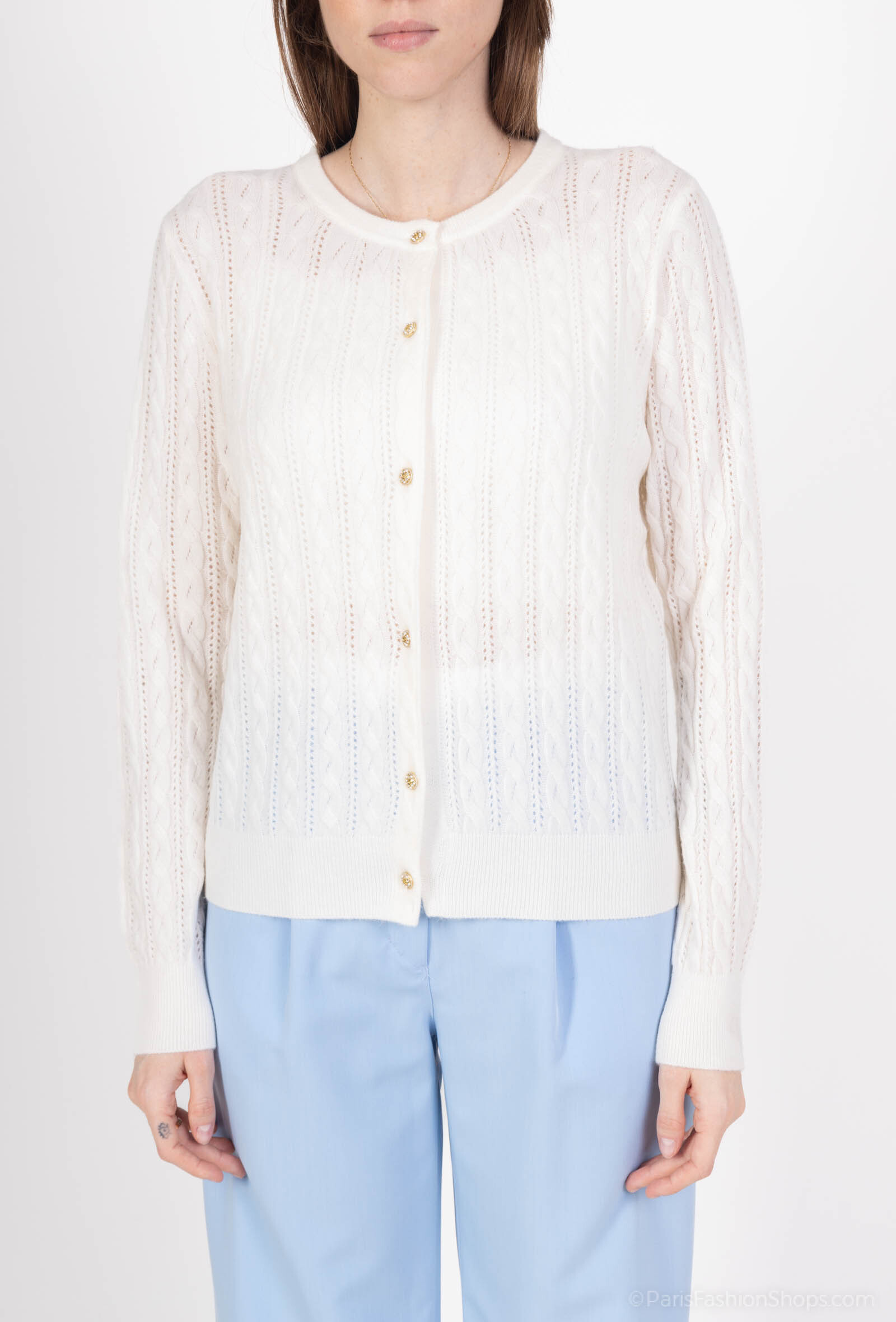 Grossiste SOGGO - Gilet fin en laine avec strass