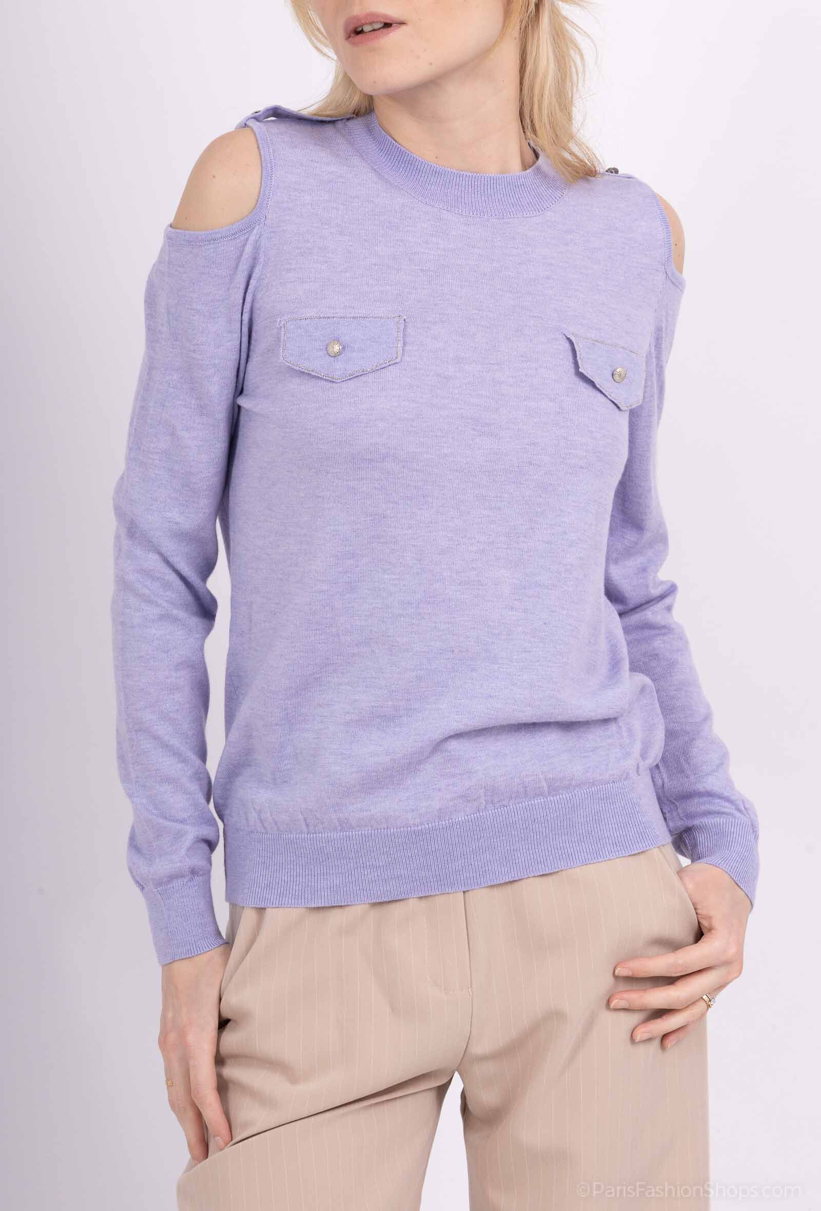 Grossiste SOGGO - pull fin avec détail sur le devant , epaule dénudé