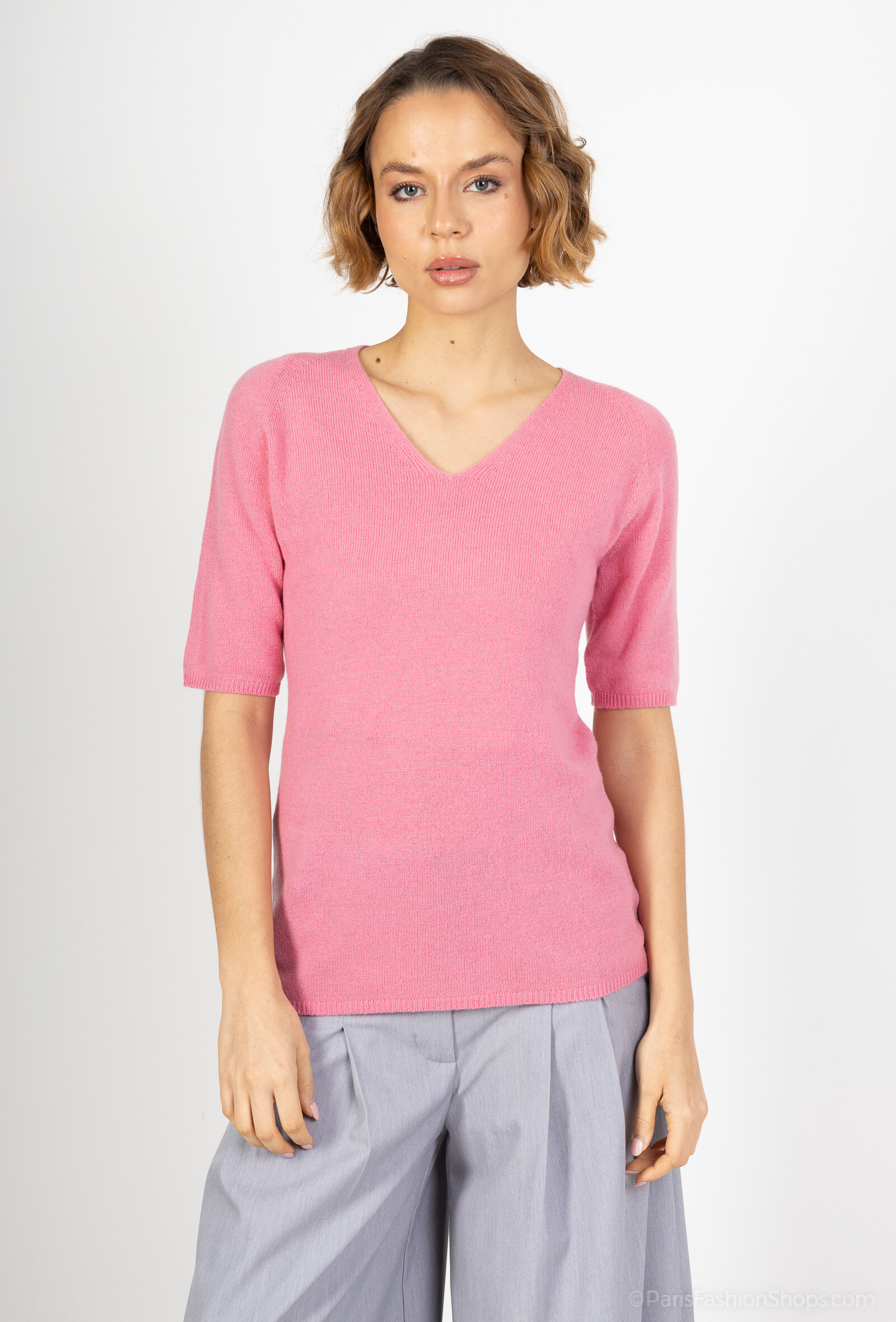Grossiste SOGGO - pull manche court en laine