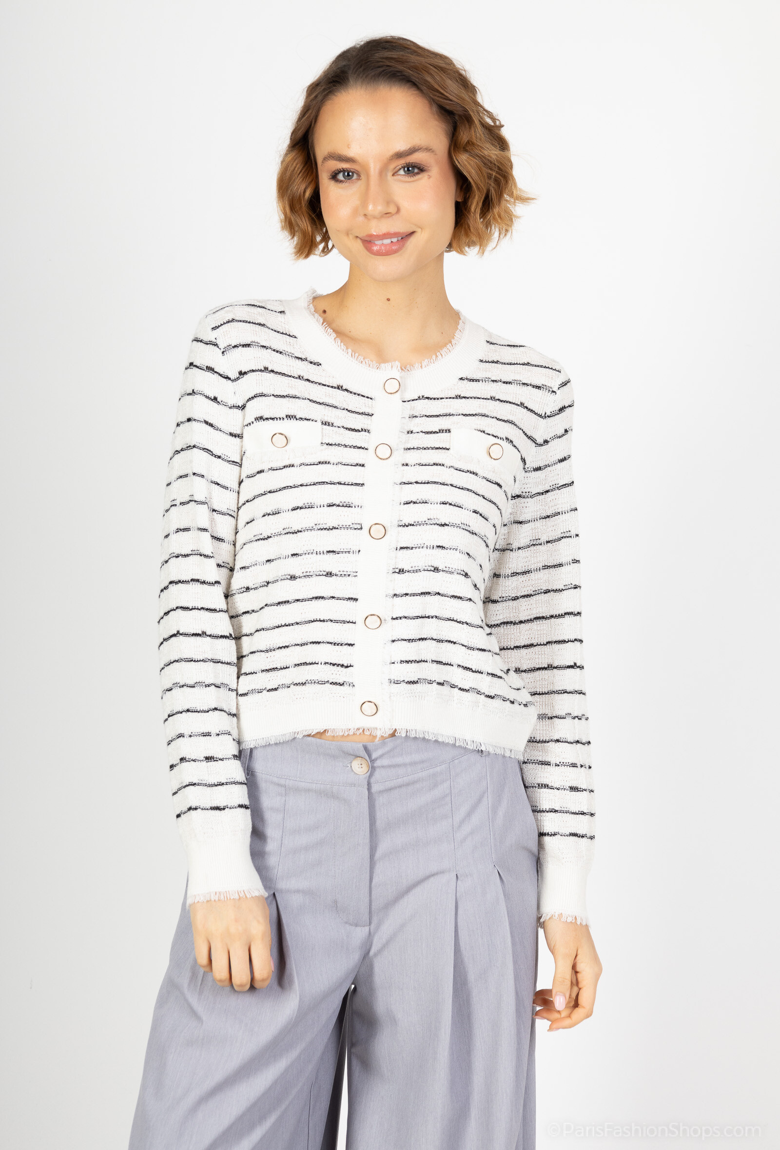 Grossiste SOGGO - gilet manche longue en cachemire et laine