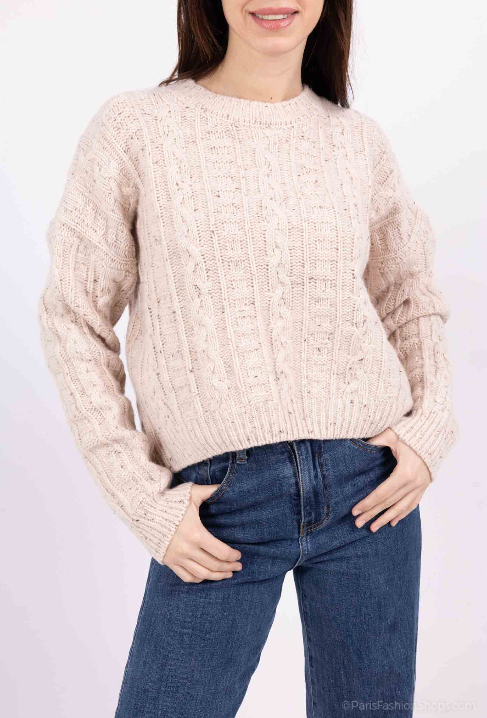 Grossiste SOGGO - pull manche longue couleur chiné