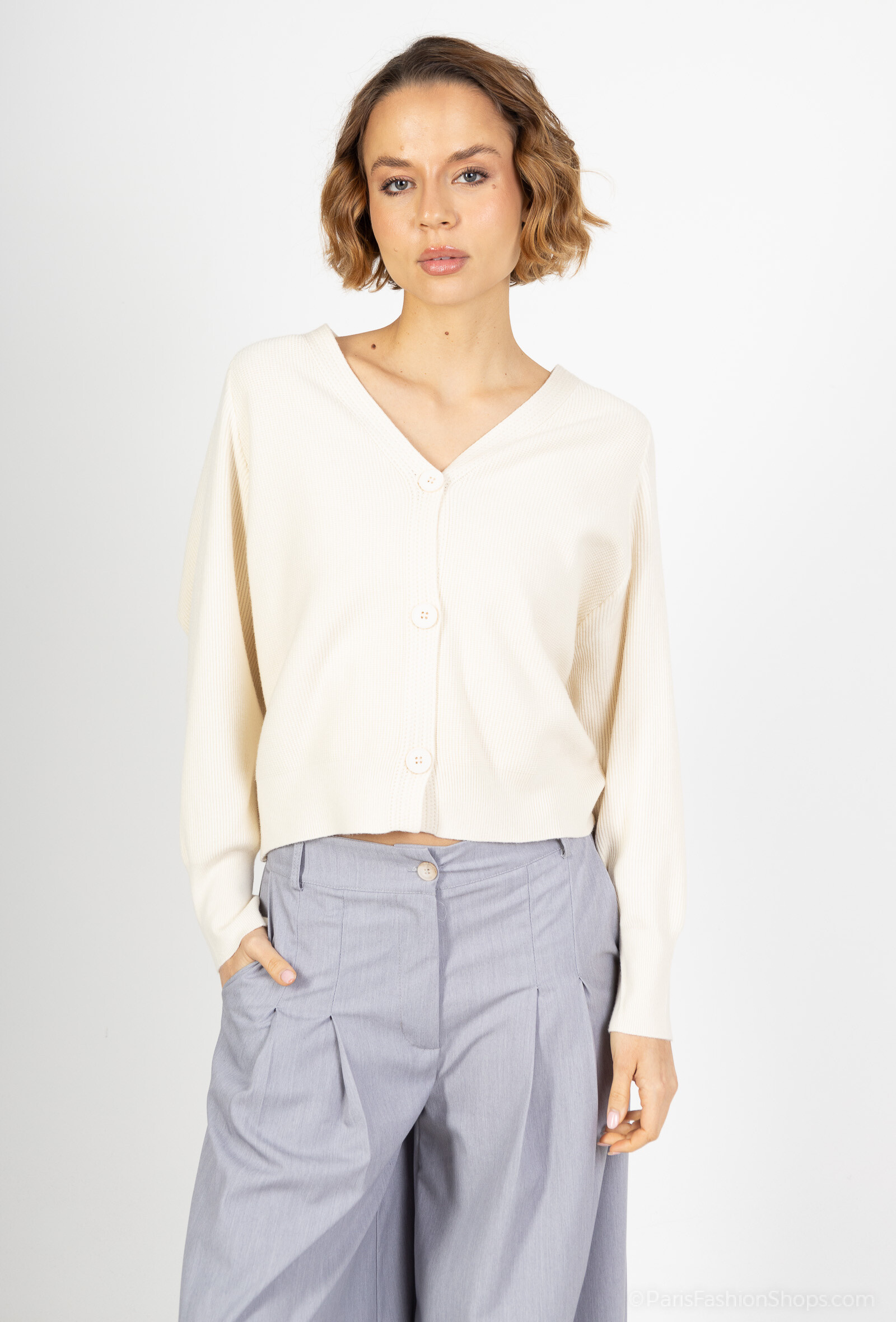 Grossiste SOGGO - gilet fin manche longue avec bouton