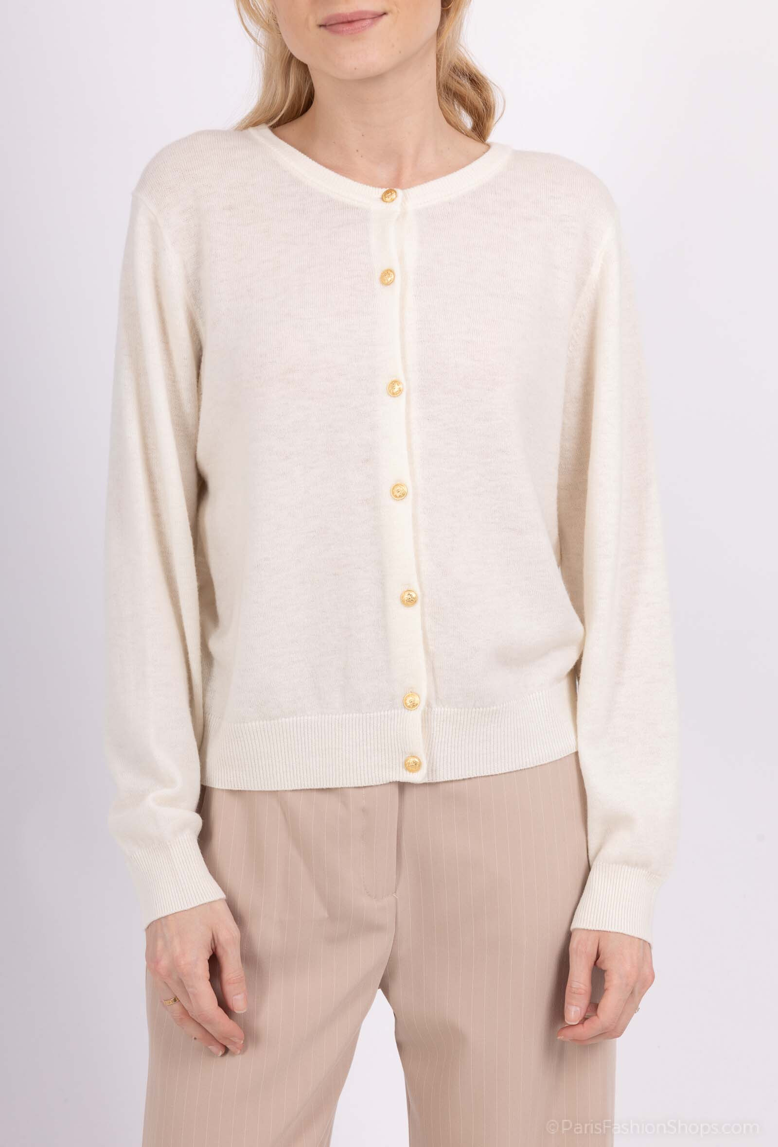 Grossiste SOGGO - pull fin en laine avec bouton dorée et manche longue