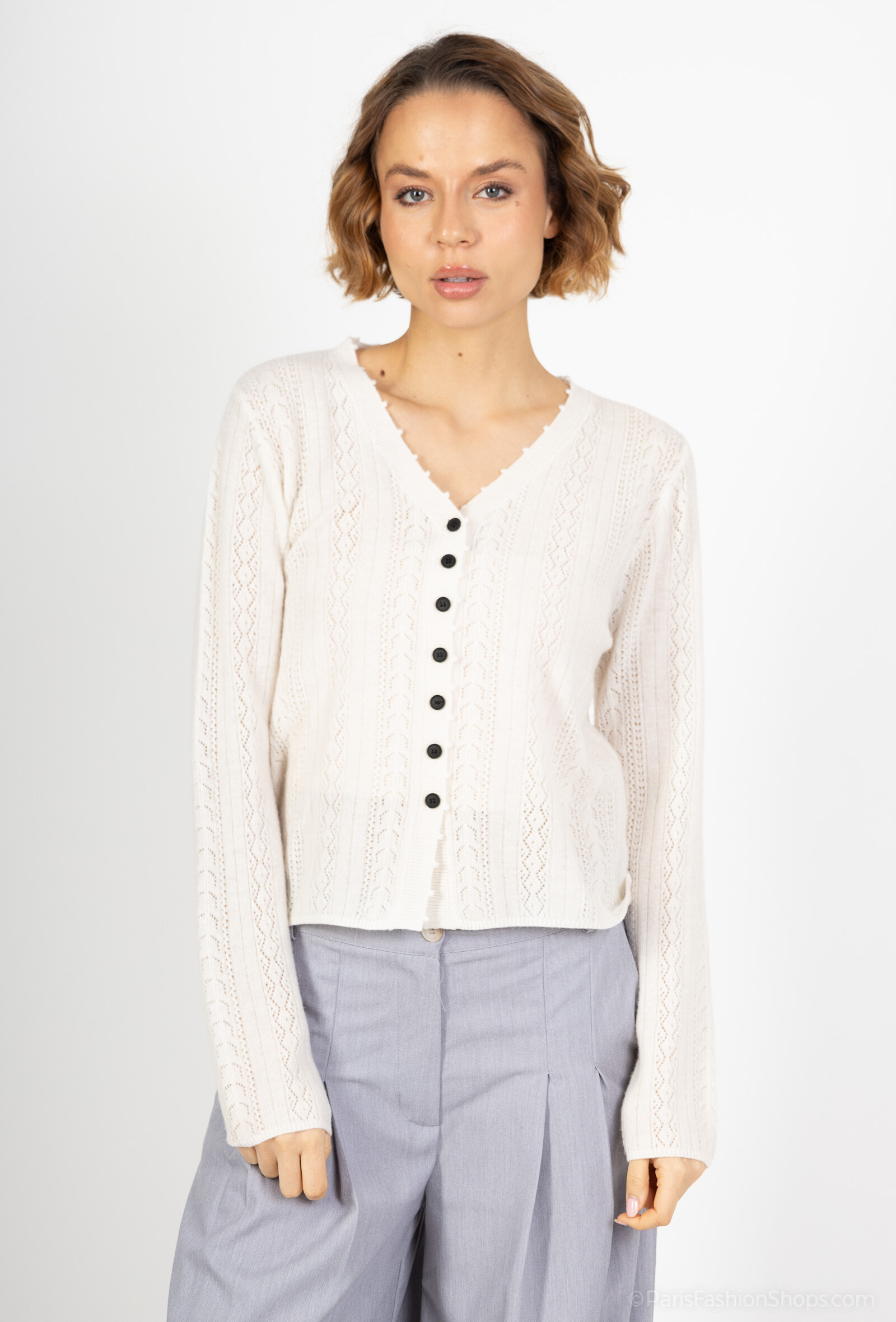 Grossiste SOGGO - gilet fin manche longue en laine