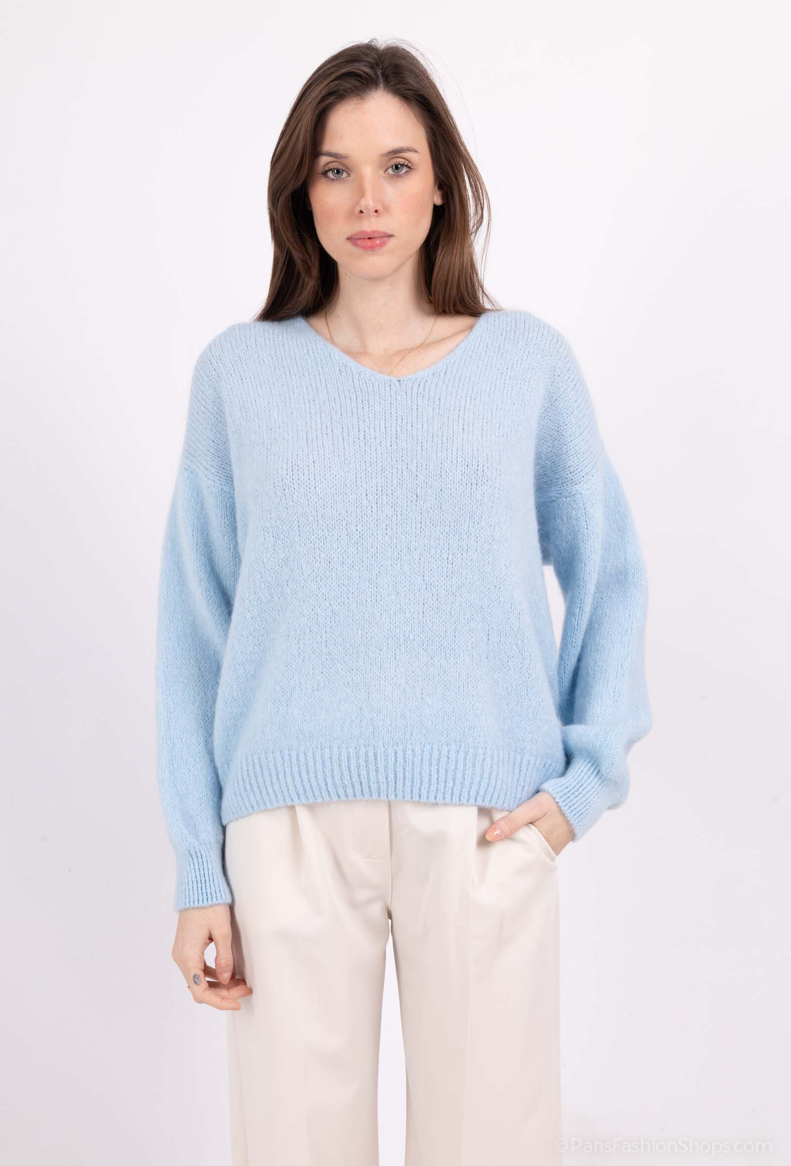 Grossiste SOGGO - Pull en manche longue col V