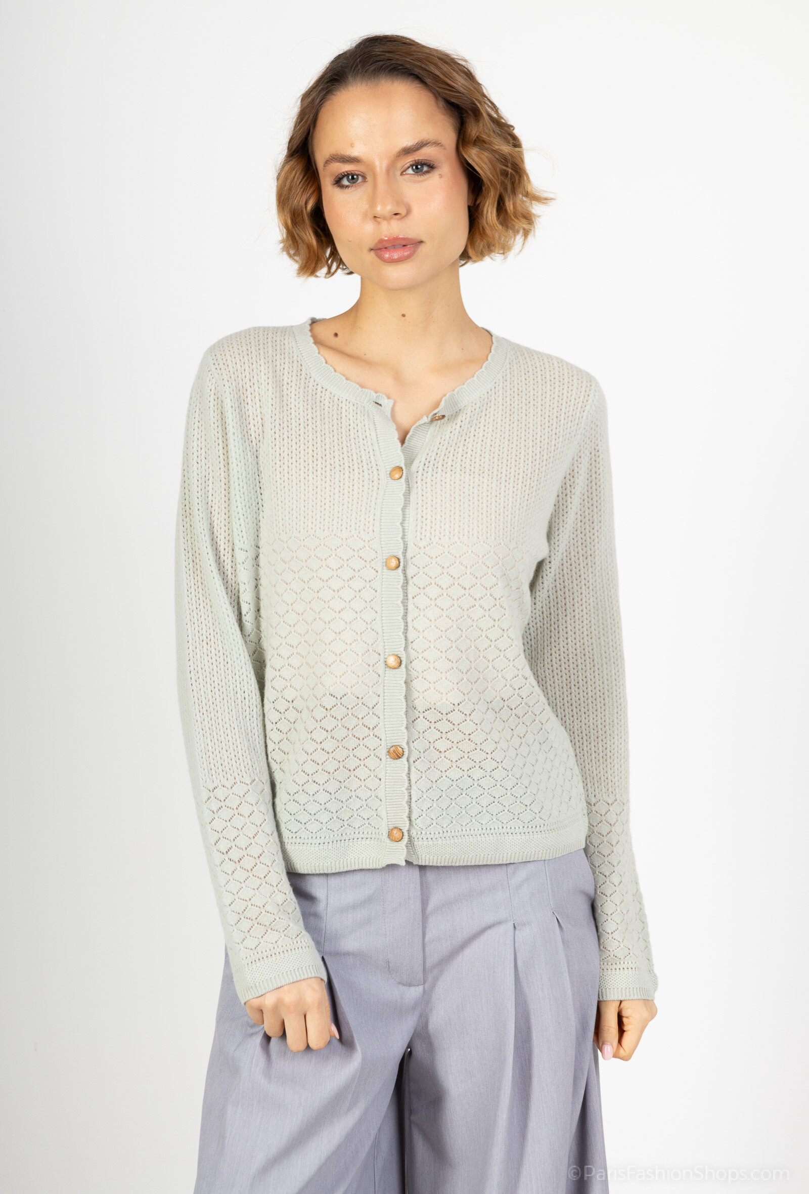Grossiste SOGGO - gilet fin manche longue en laine