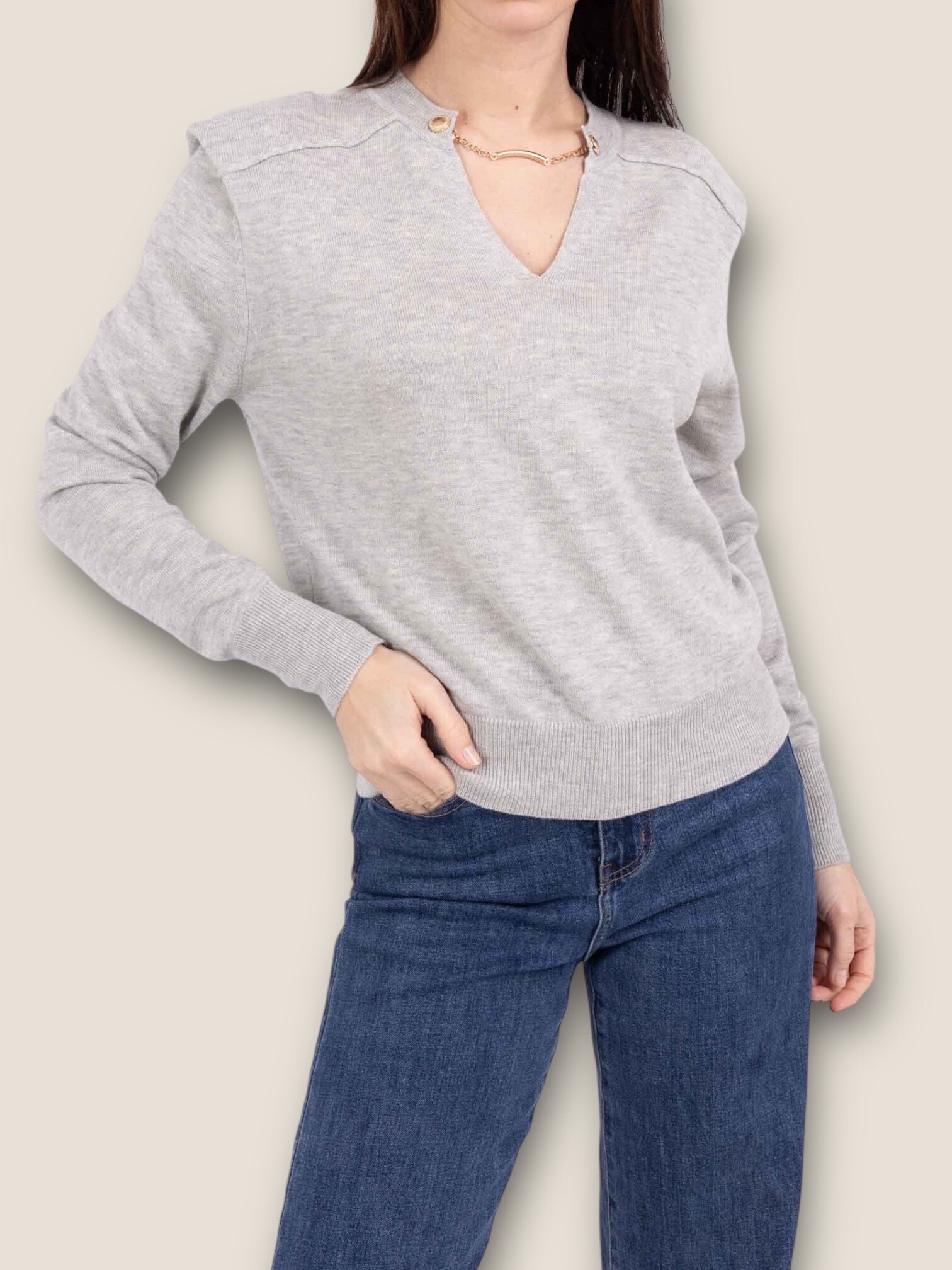 Wholesaler SOGGO - Fine crossed vest with long sleeve button