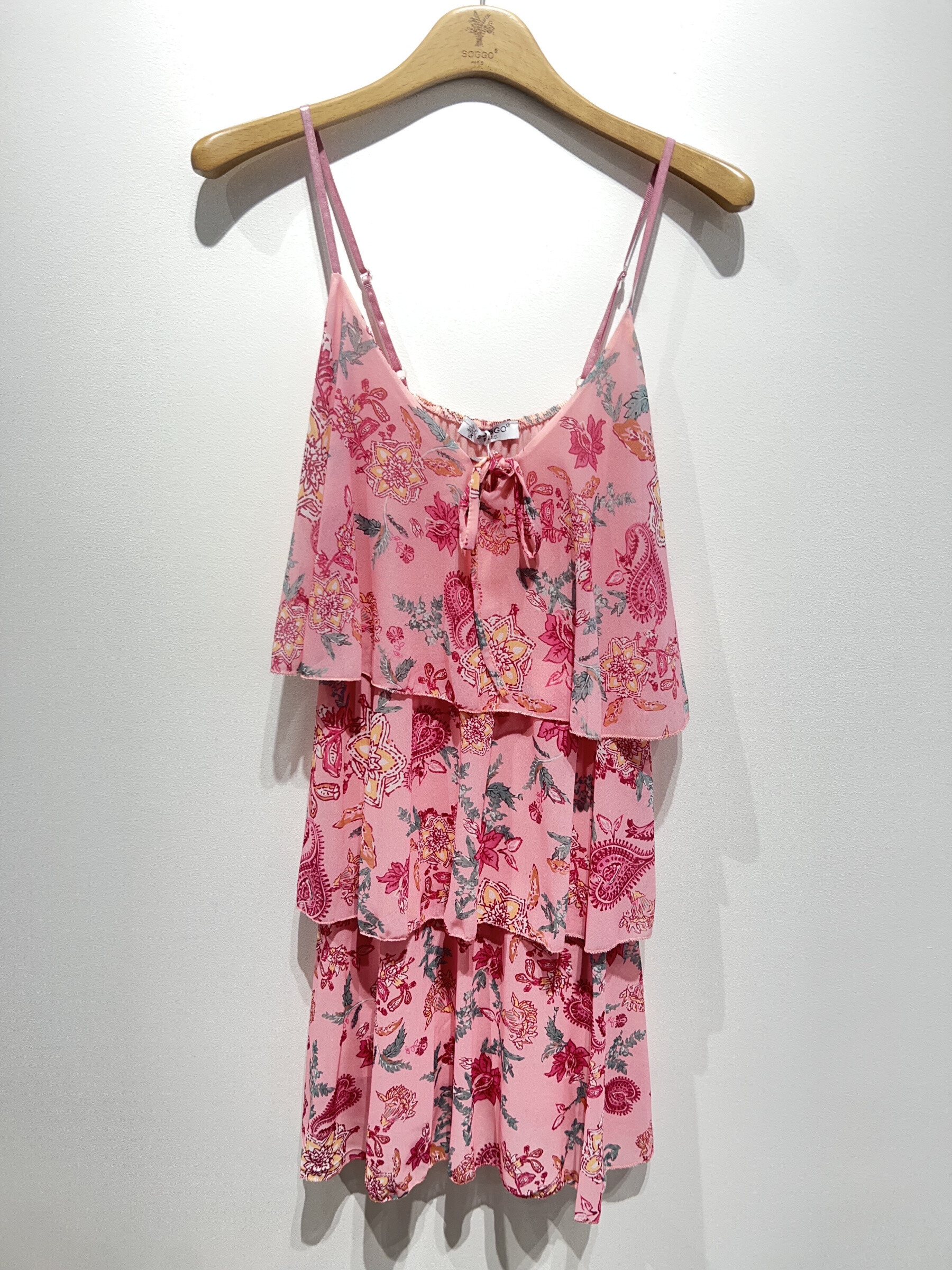 Grossiste SOGGO - robe courte imprimé fine bretelle
