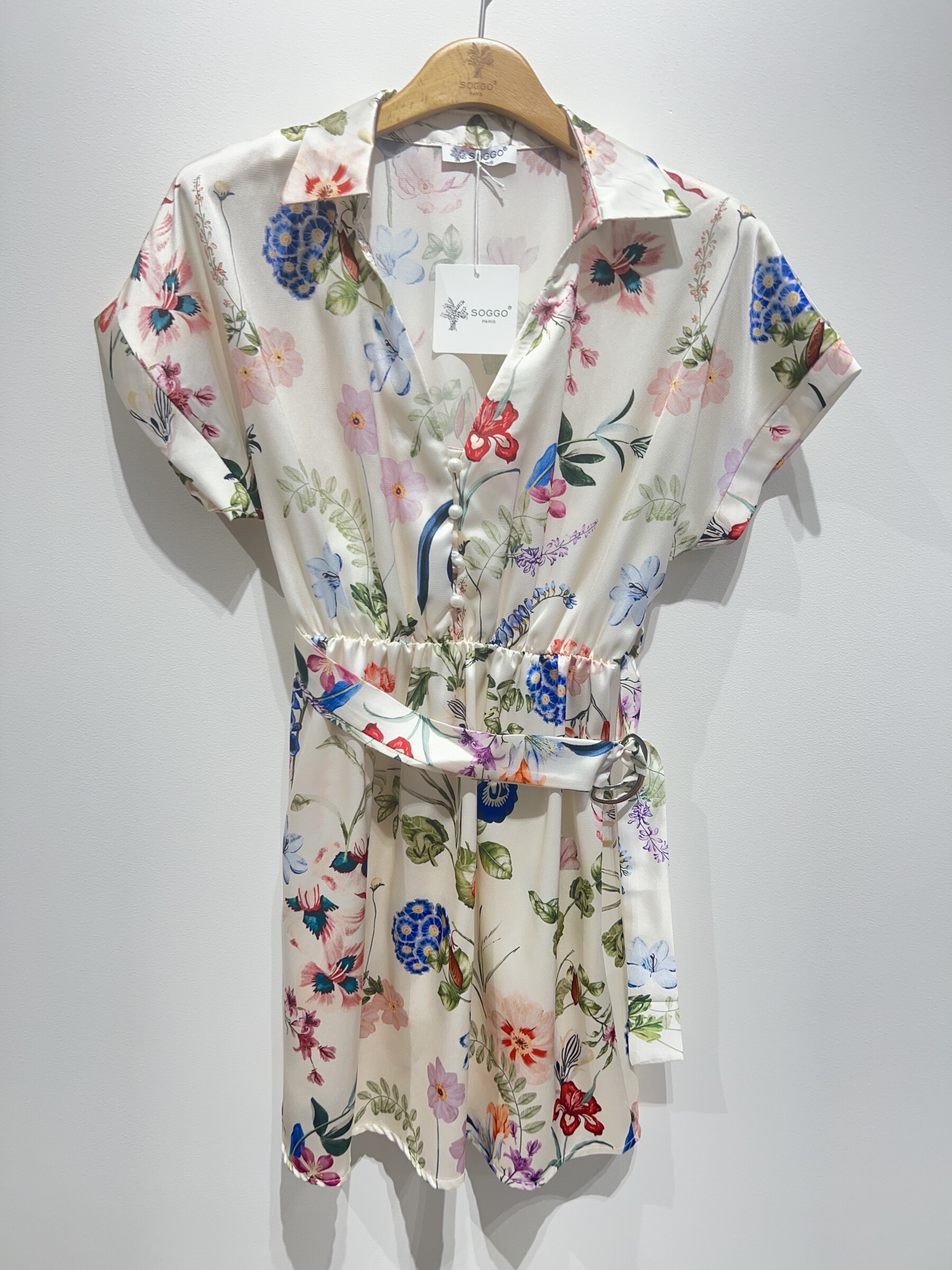 Grossiste SOGGO - robe courte imprimé fleuri