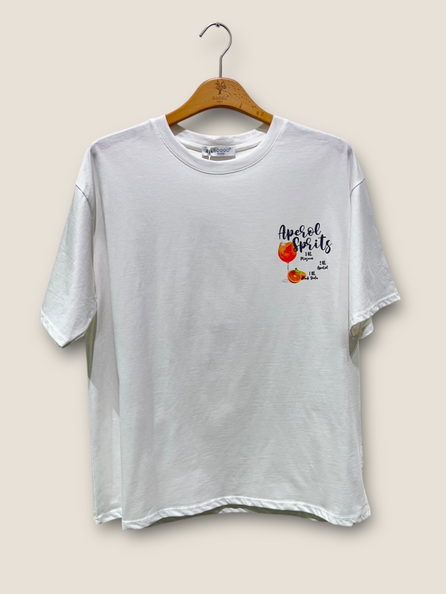 Grossiste SOGGO - T-shirt fluide en coton imprime APEROL