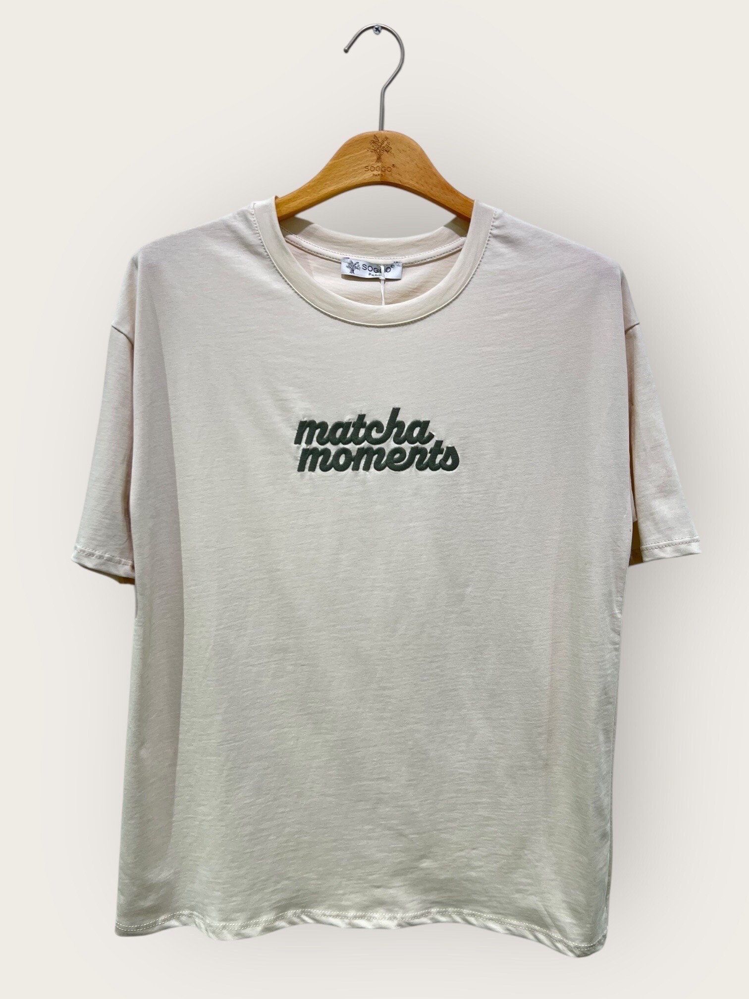 Grossiste SOGGO - t-shirt en coton écriture brodé col rond
