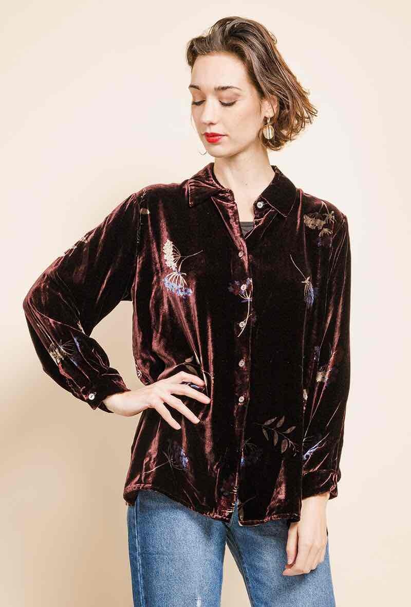 Wholesaler Soie pour Soi - Velvet blouse