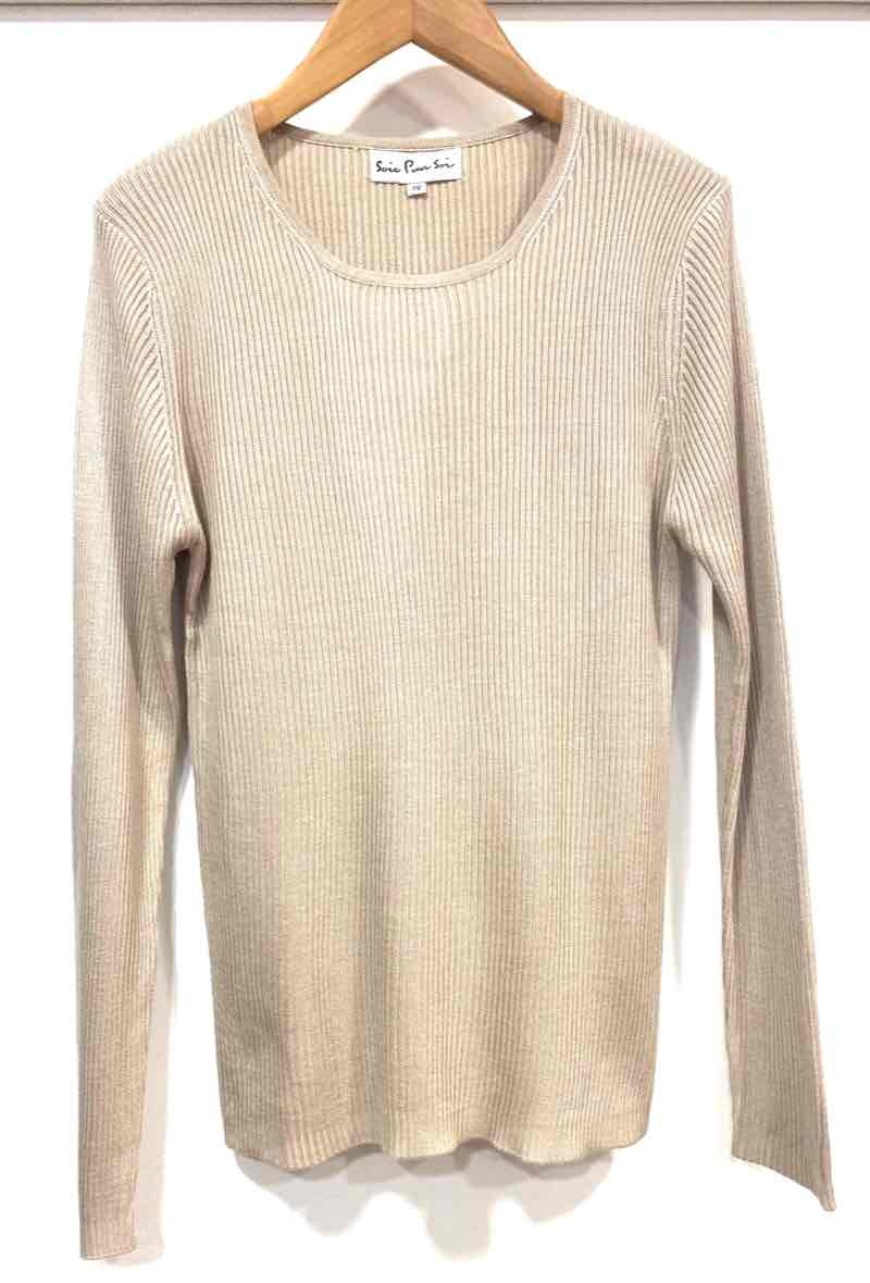Wholesaler Soie pour Soi - 100% silk Ribbed knit sweater