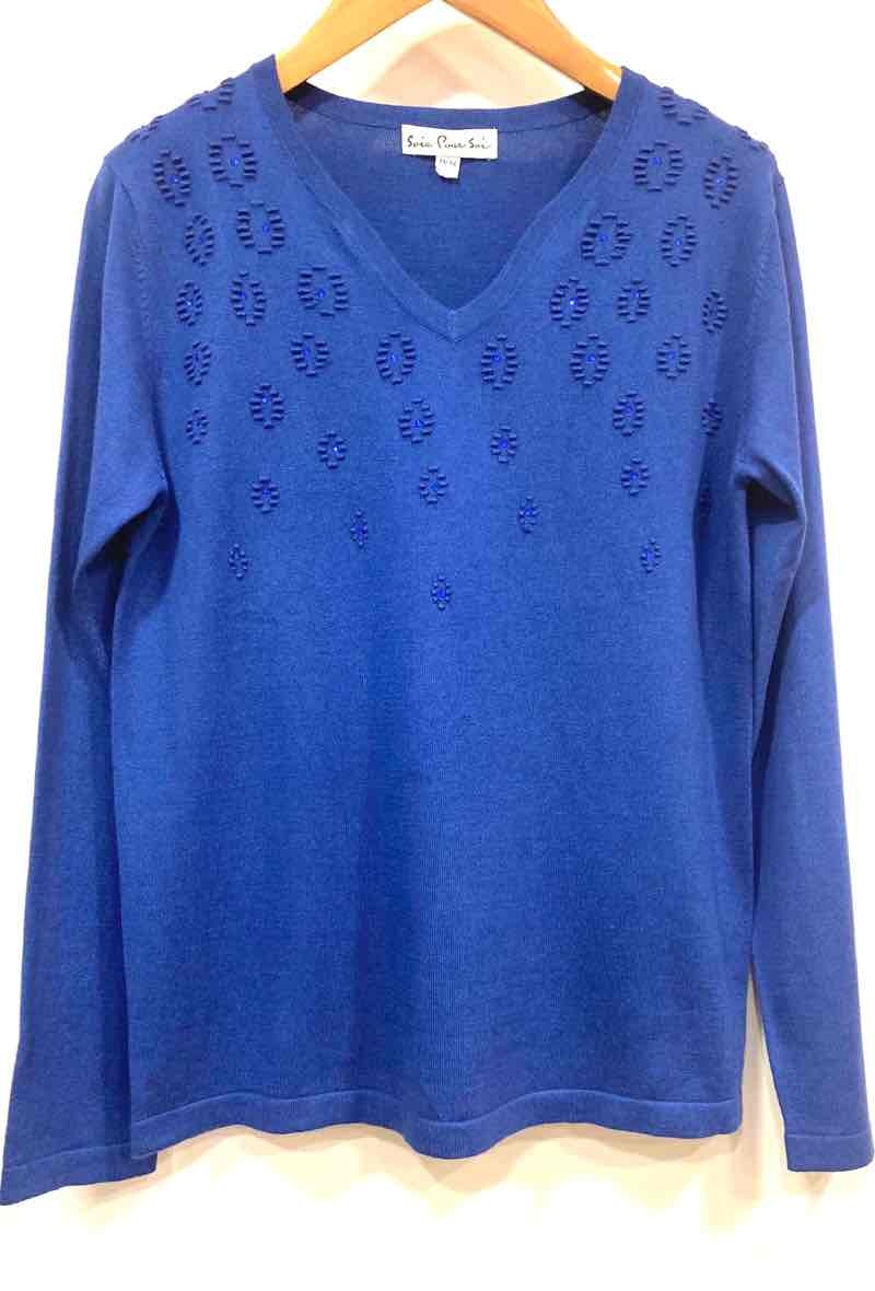Wholesaler Soie pour Soi - Cotton silk knit sweater flowers
