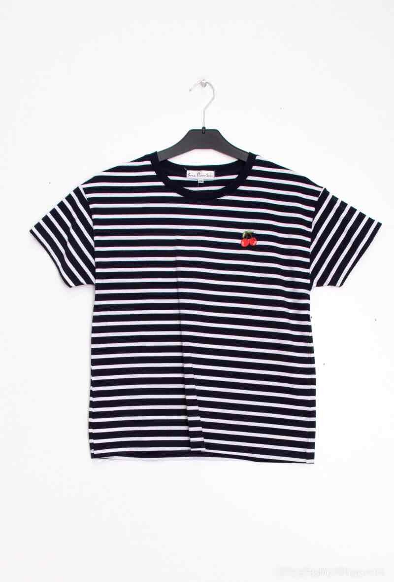 Wholesaler Soie pour Soi - Striped T-shirt with cherry