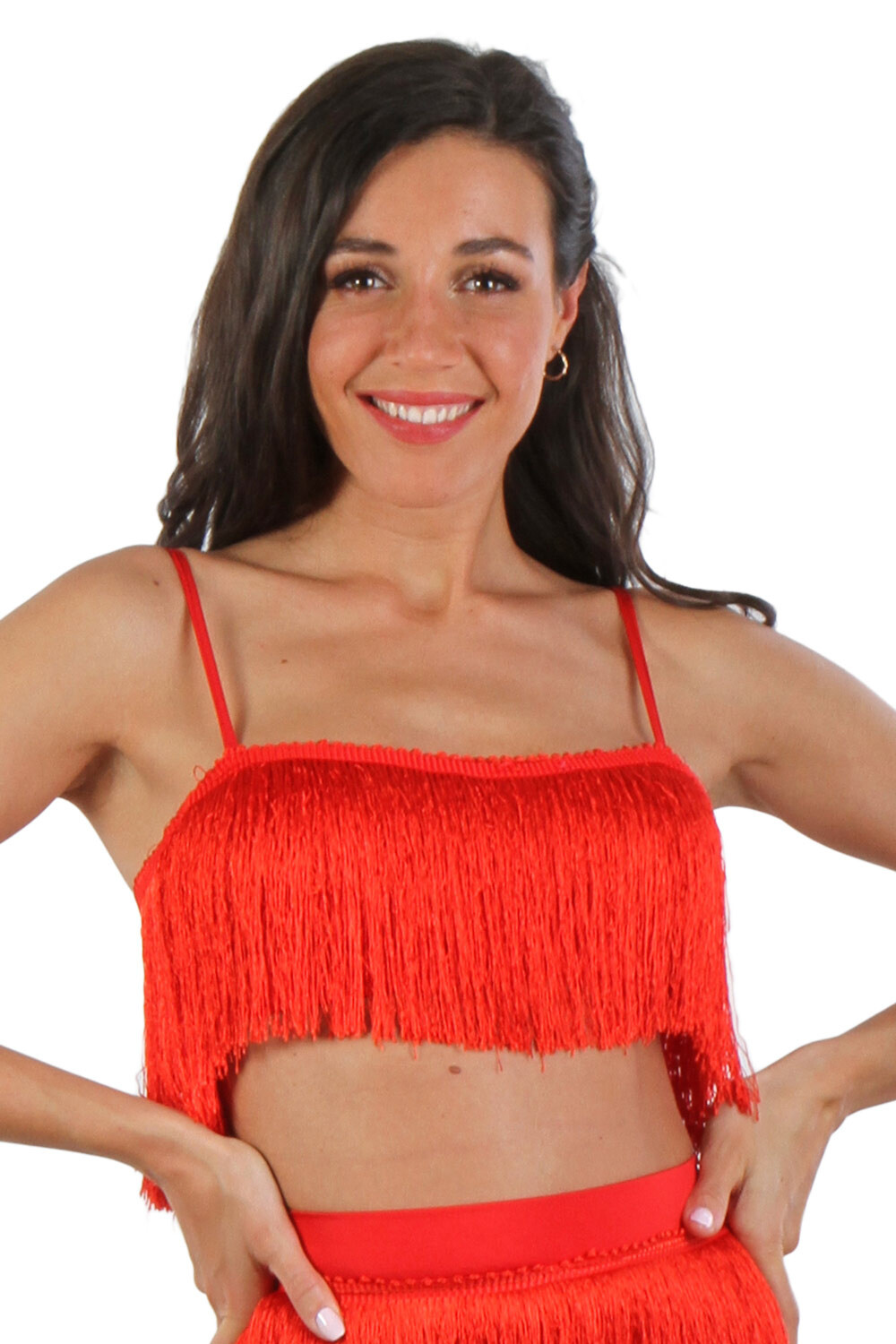 Grossiste SOISBELLE - Top à fines bretelles et franges pour un effet dansant