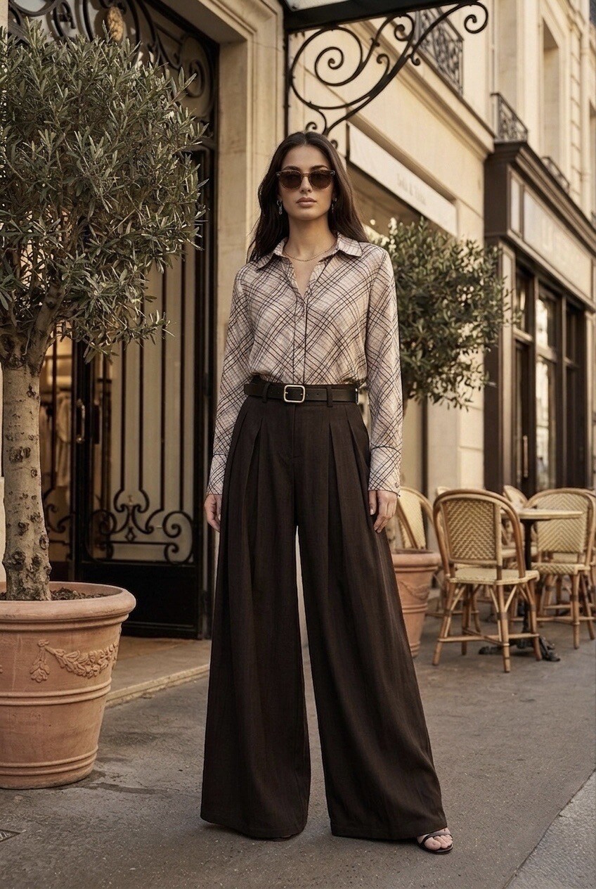 Grossiste SOKY & SOKA - Pantalon femme large ceinture