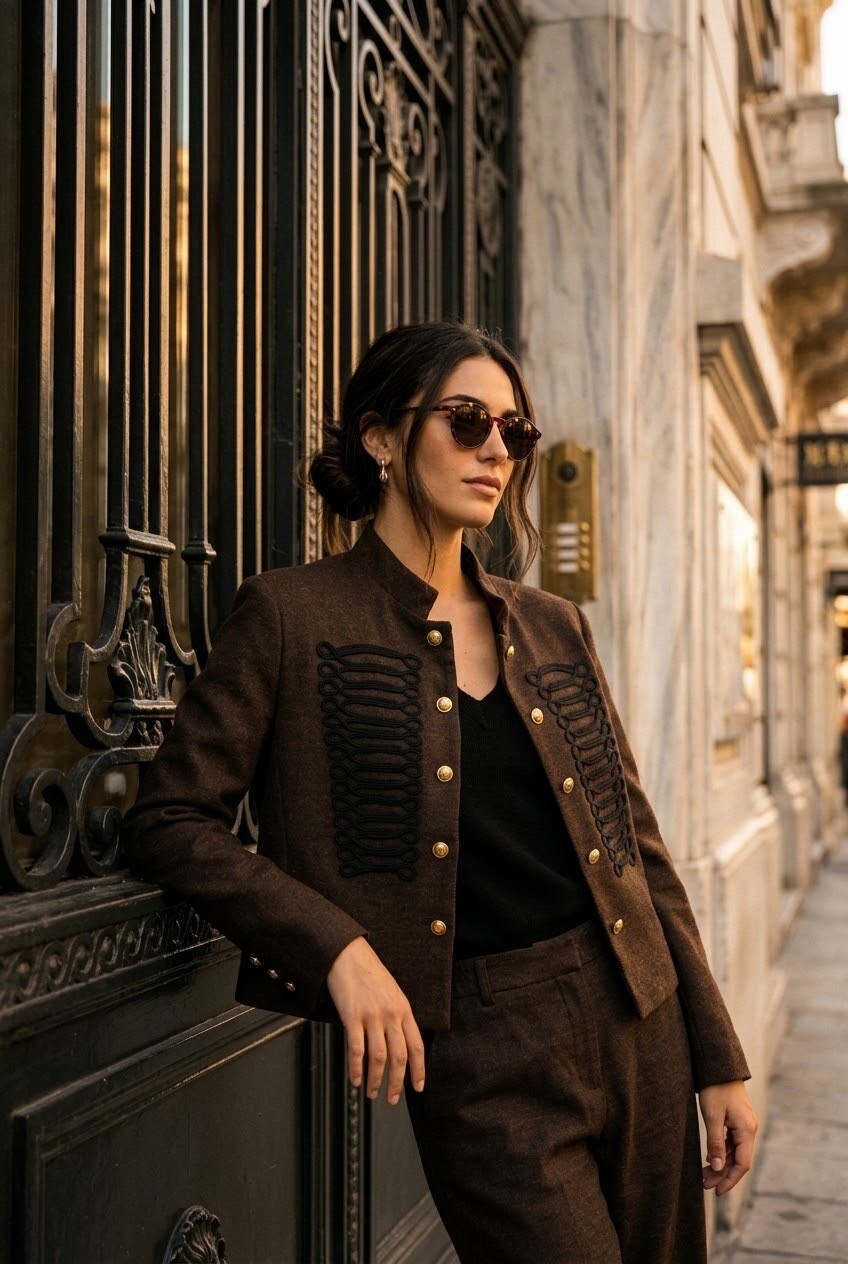 Grossiste SOKY & SOKA - Veste femme officier broderies décoratives
