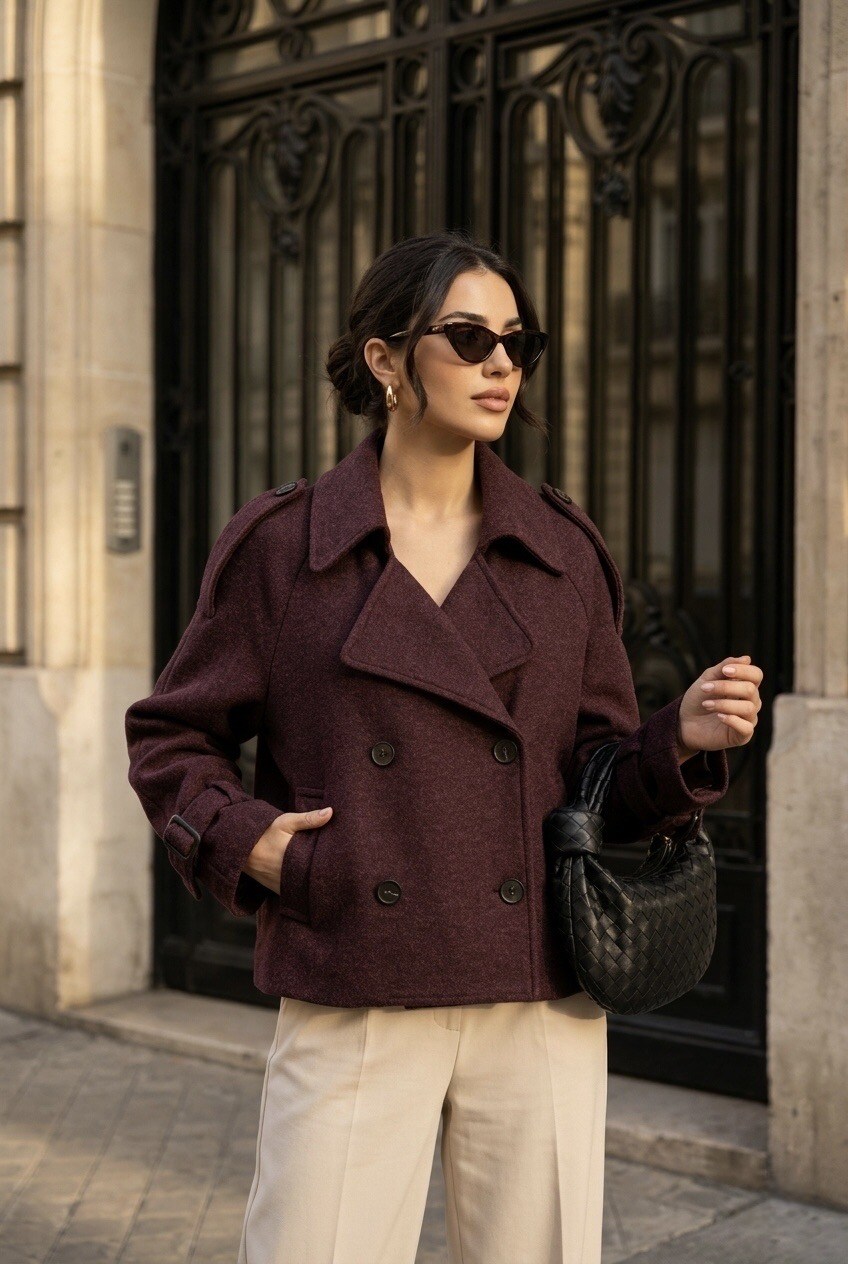 Grossiste SOKY & SOKA - Veste femme courte double boutonnage