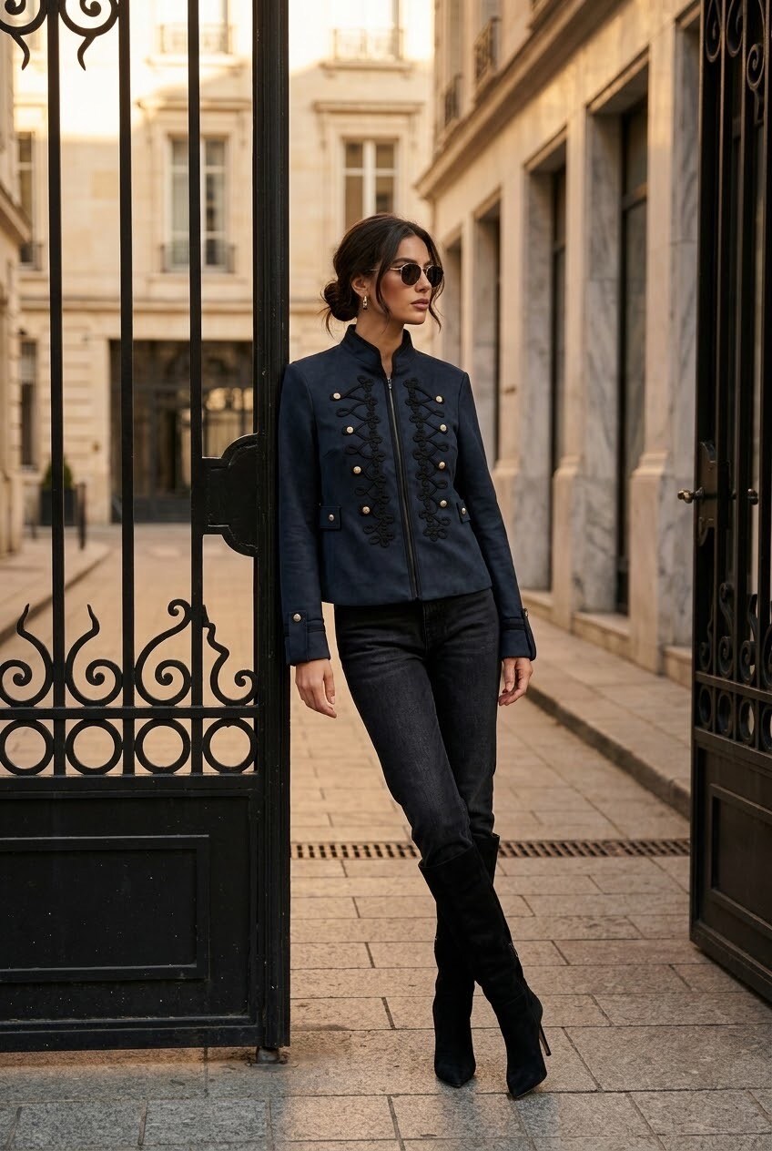 Grossiste SOKY & SOKA - Veste femme officier broderies décoratives