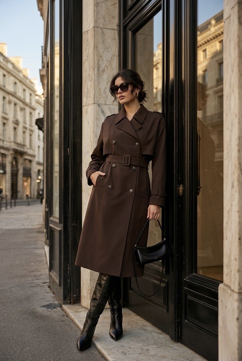 Grossiste SOKY & SOKA - Trench femme croisé avec ceinture