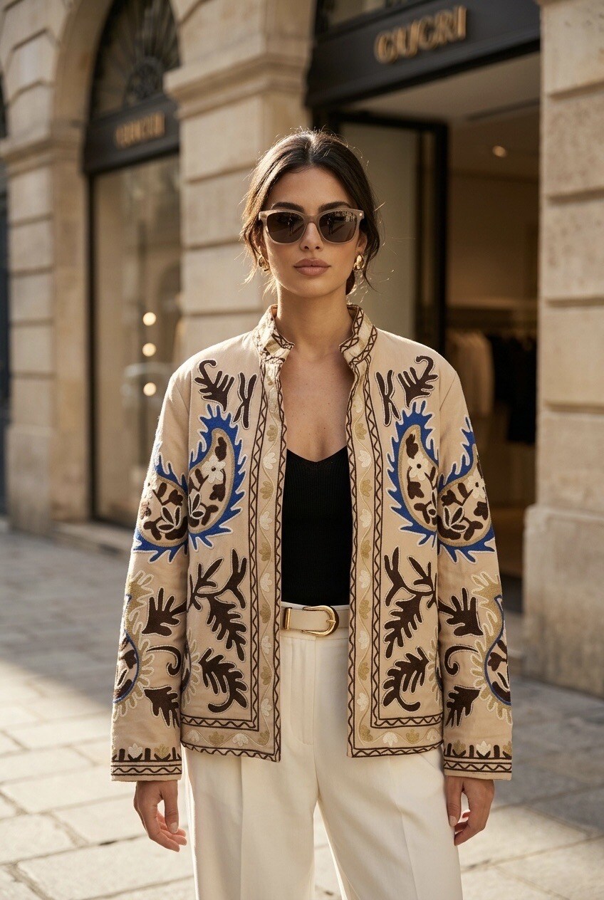 Grossiste SOKY & SOKA - Veste femme brodée style bohème