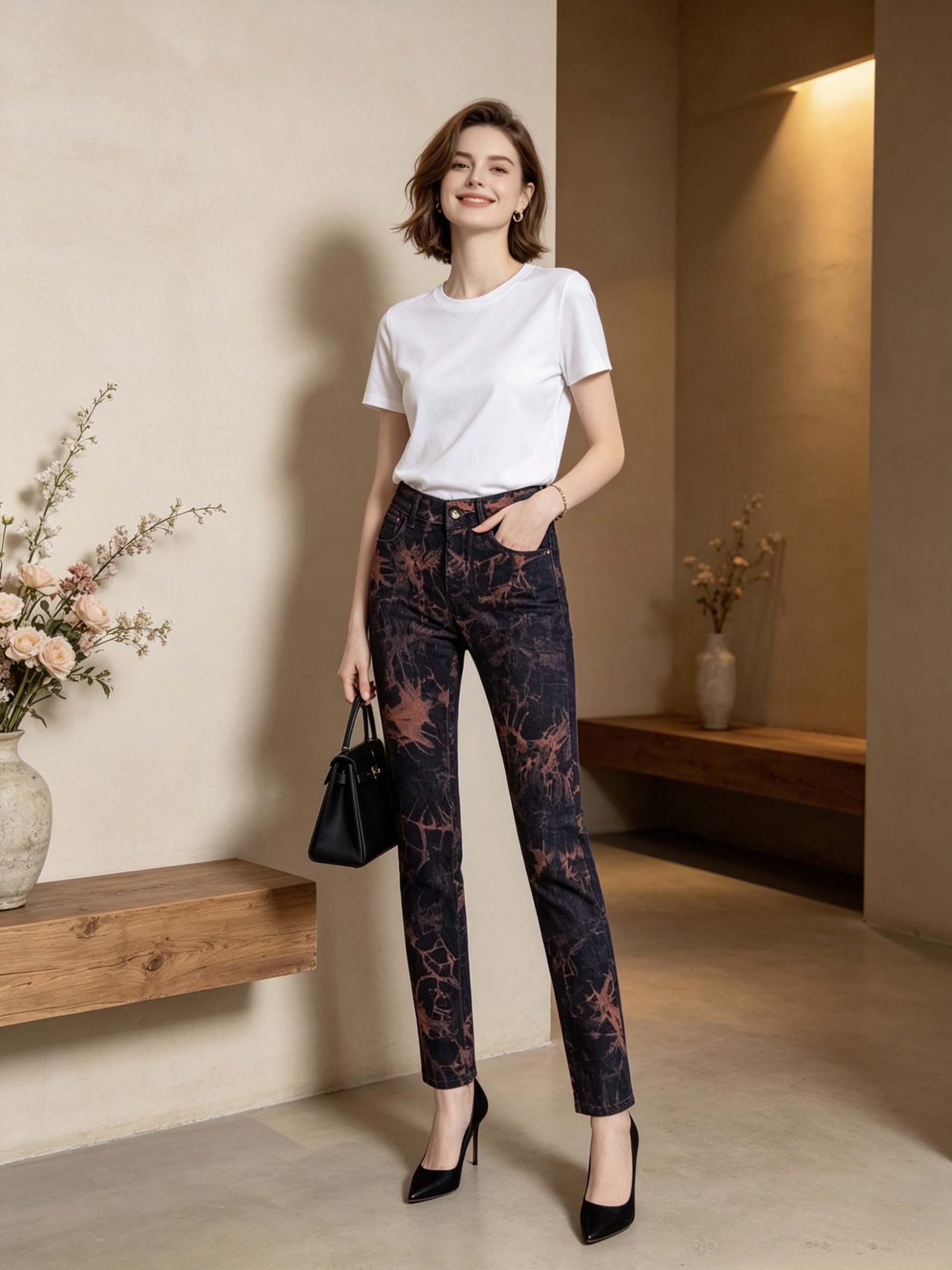 Grossiste Soleil Star - Pantalon tie-dye chic