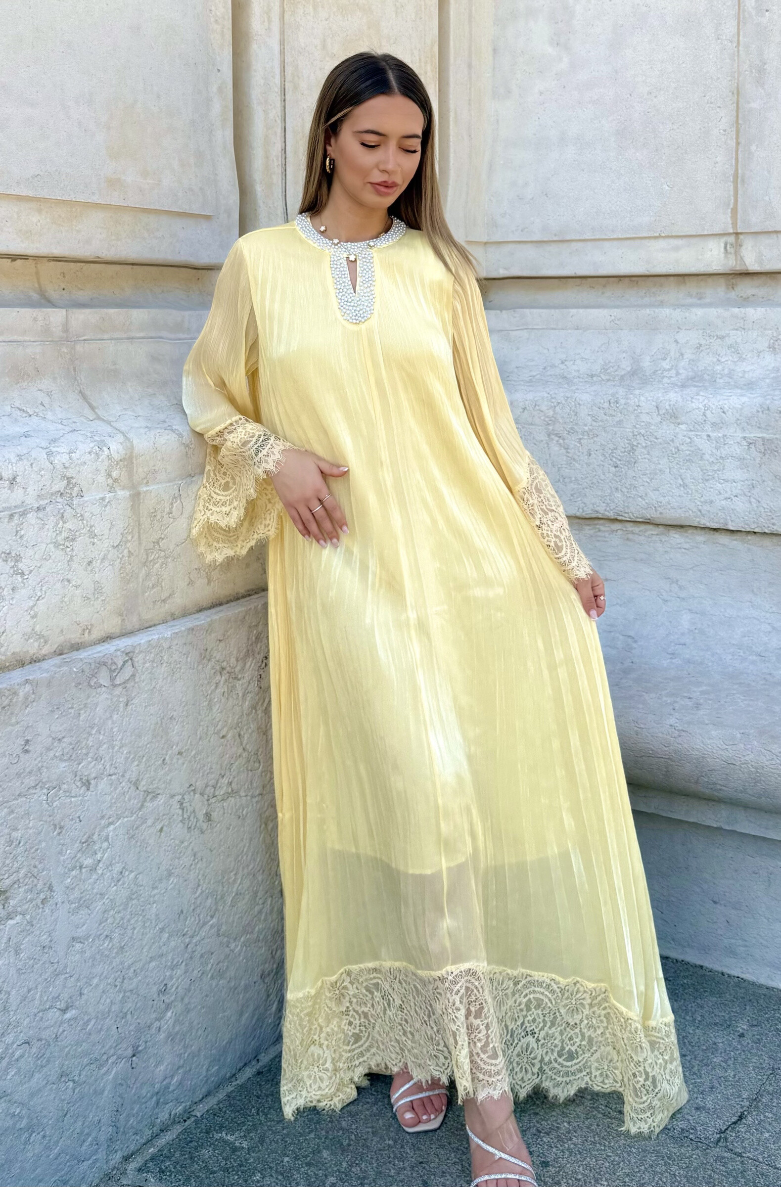 Großhändler Soy & Co - Abaya Satin Style Kleid