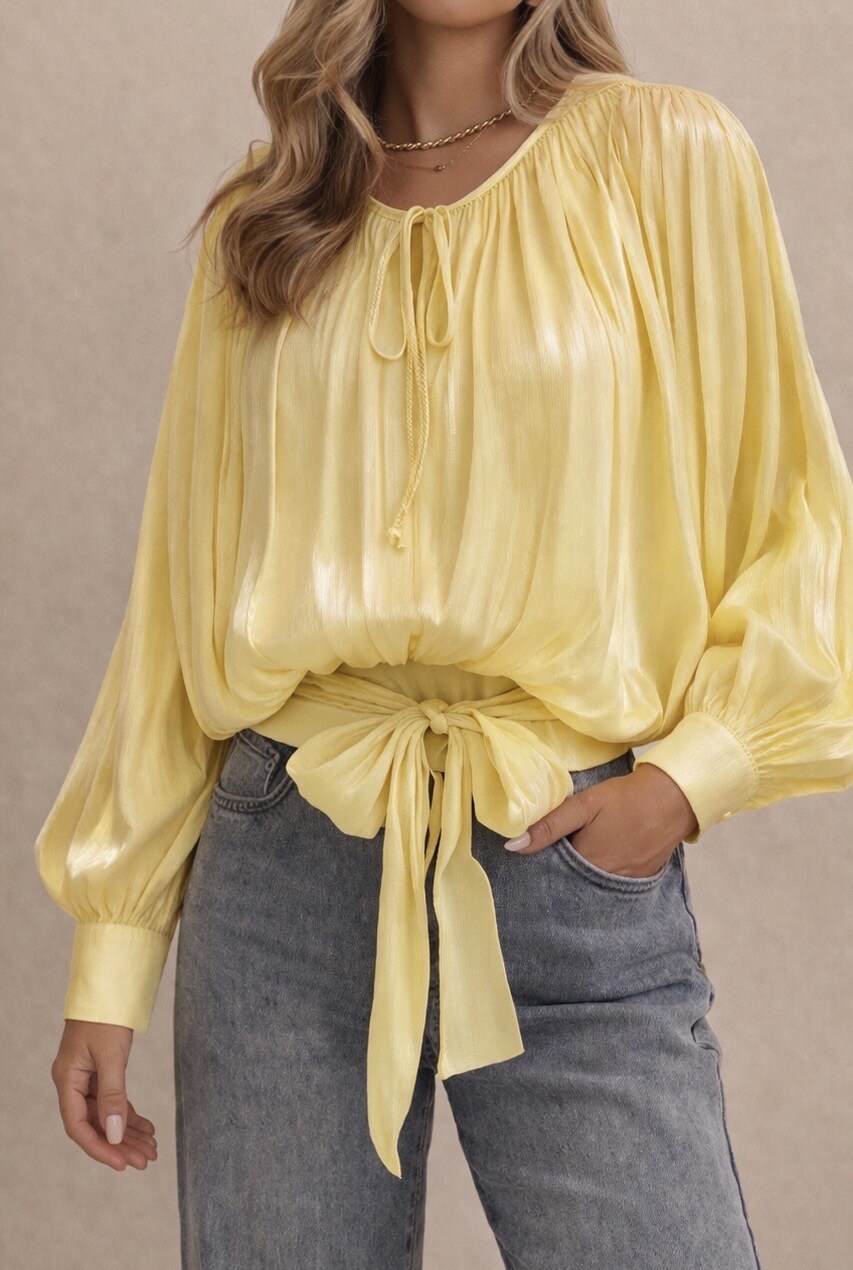 Wholesaler Soy & Co - Satin tie-neck blouse