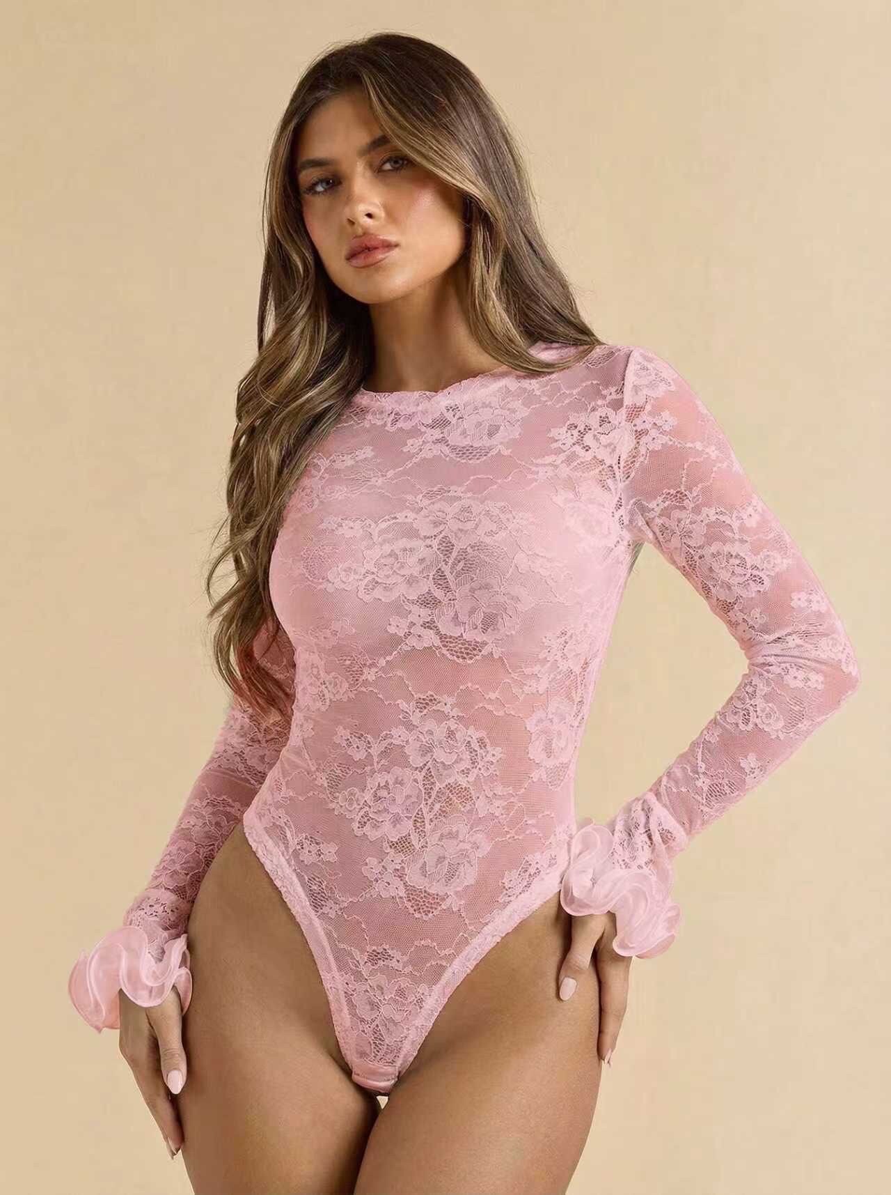 Grossiste Soy & Co - Body en dentelle florale transparente