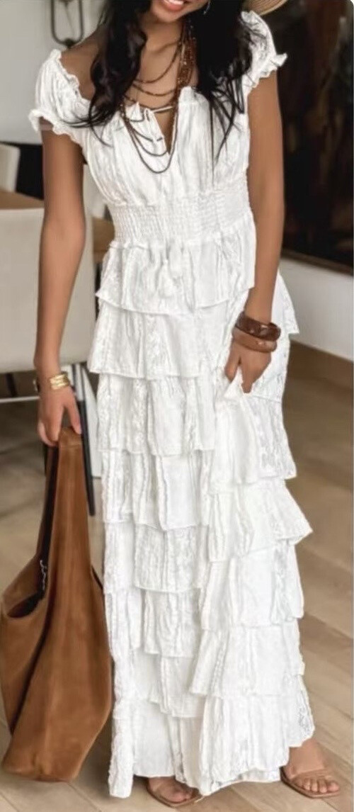 Mayorista Soy & Co - Vestido de volante largo