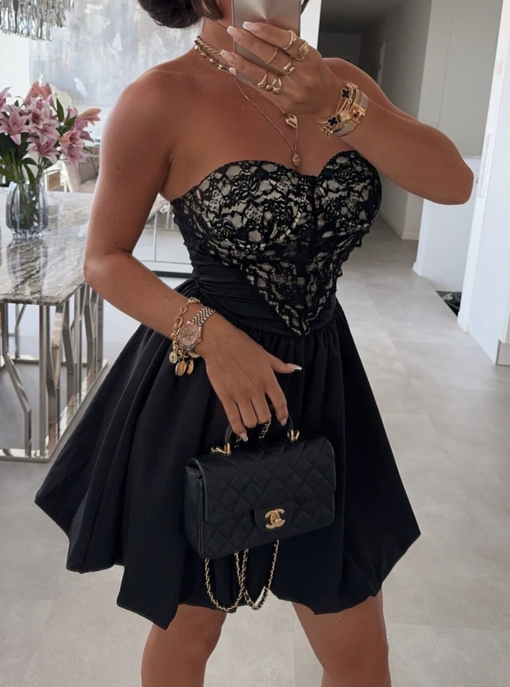 Grossista Soy & Co - Abito bustier con pizzo