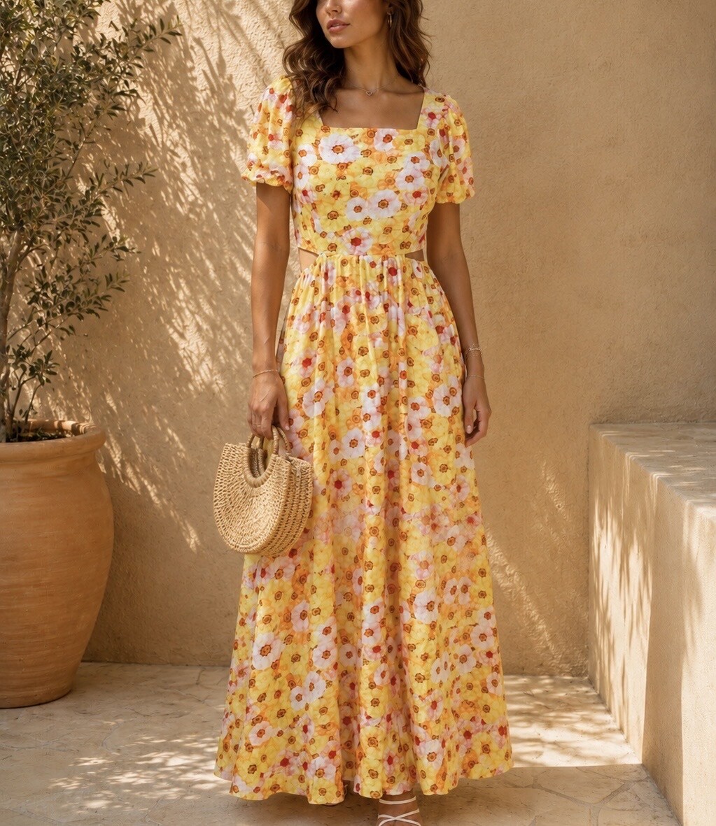 Großhändler Soy & Co - Langes Blumenkleid