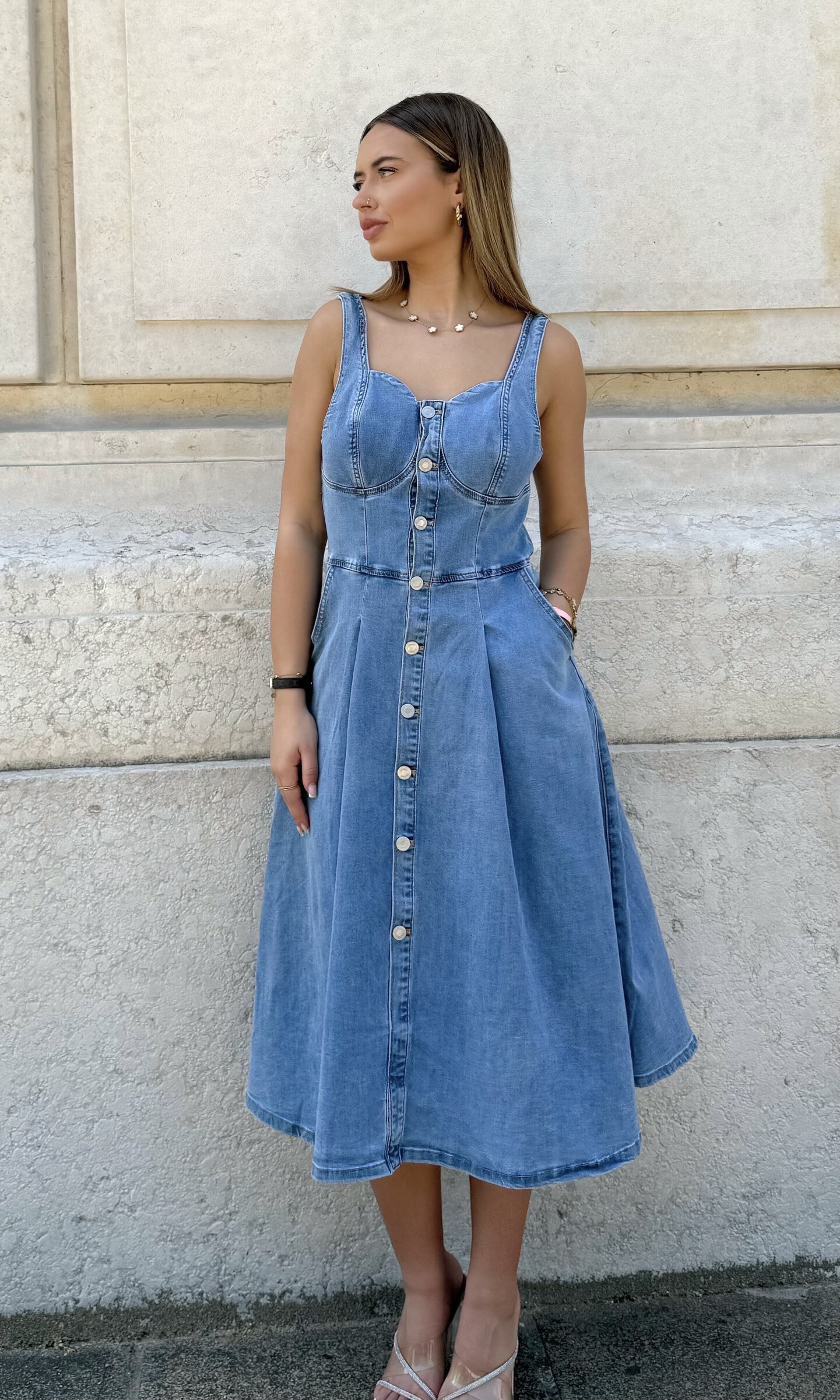 Wholesaler Soy & Co - Mid long jeans dress