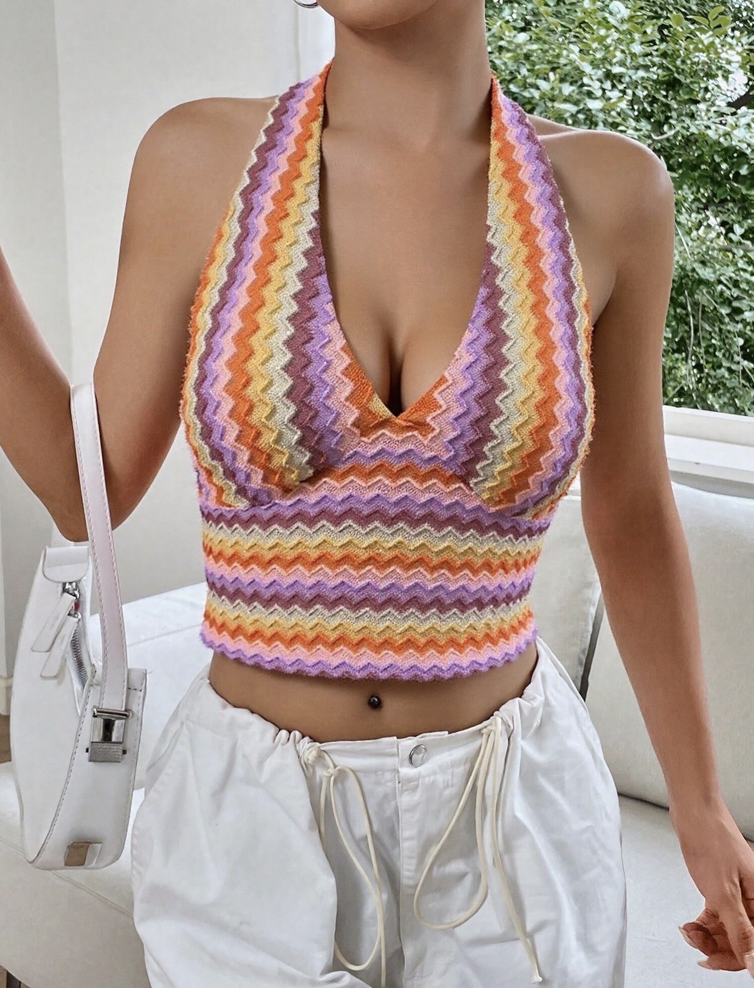 Wholesaler Soy & Co - Top halter colorful pattern