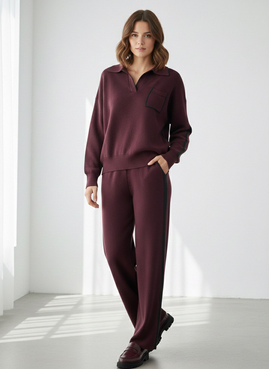 Grossista STELLA - Set casual in due pezzi lavorato a maglia