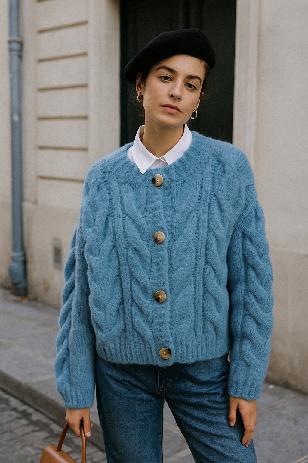 Großhändler STELLA - Weicher und bequemer Wollcardigan für Damen