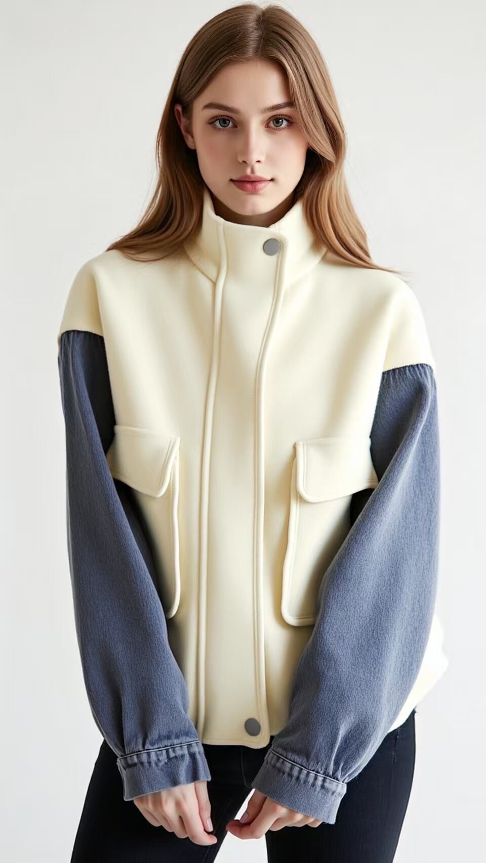 Grossista STELLA - Bomber in denim fusione