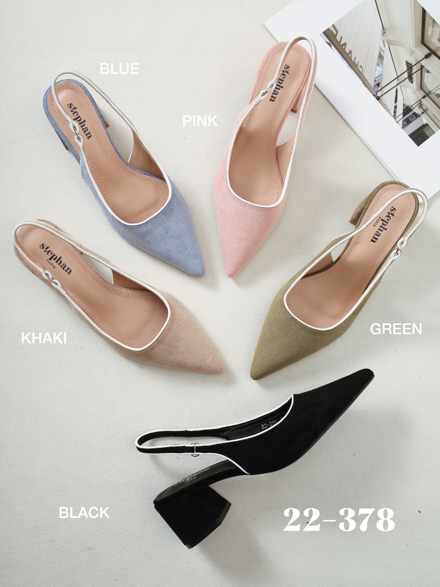 Wholesaler Stephan Paris - Block heel slingback pumps