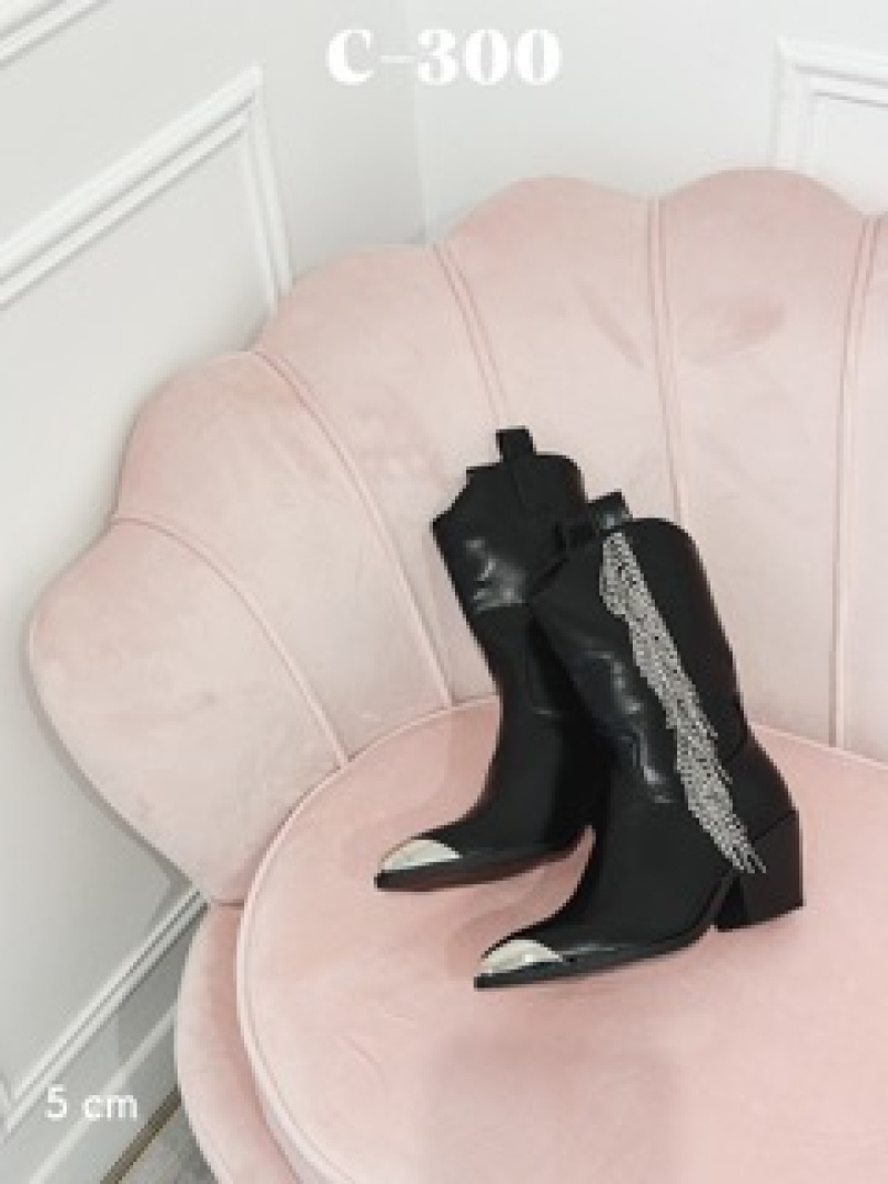Großhändler Stephan Paris - Cowboystiefel mit metallischen Fransen
