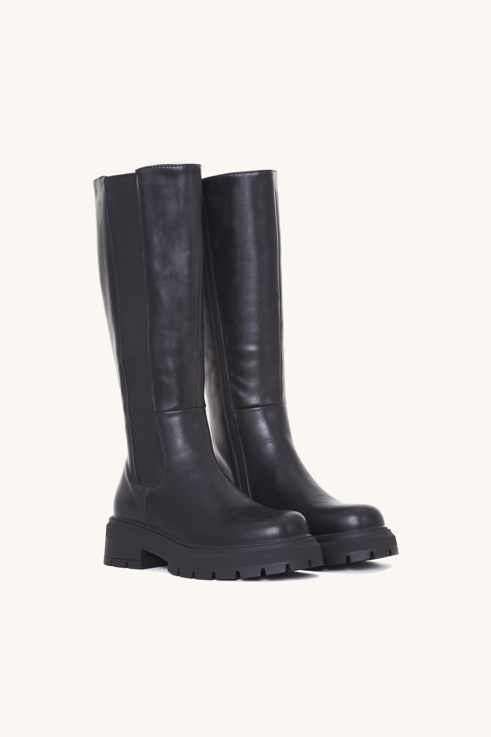Grossista Stephan Paris - Stivali al ginocchio chunky in similpelle