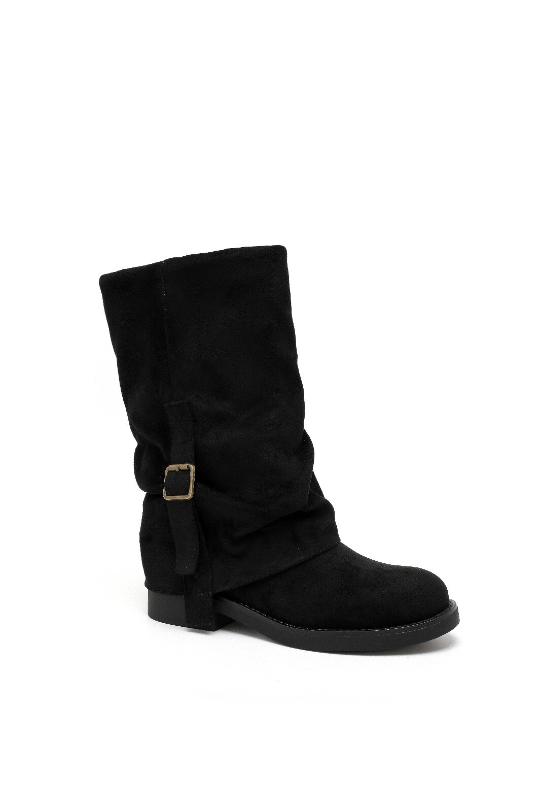 Grossiste Stephan Paris - Bottes mi-mollet en suédine avec boucle