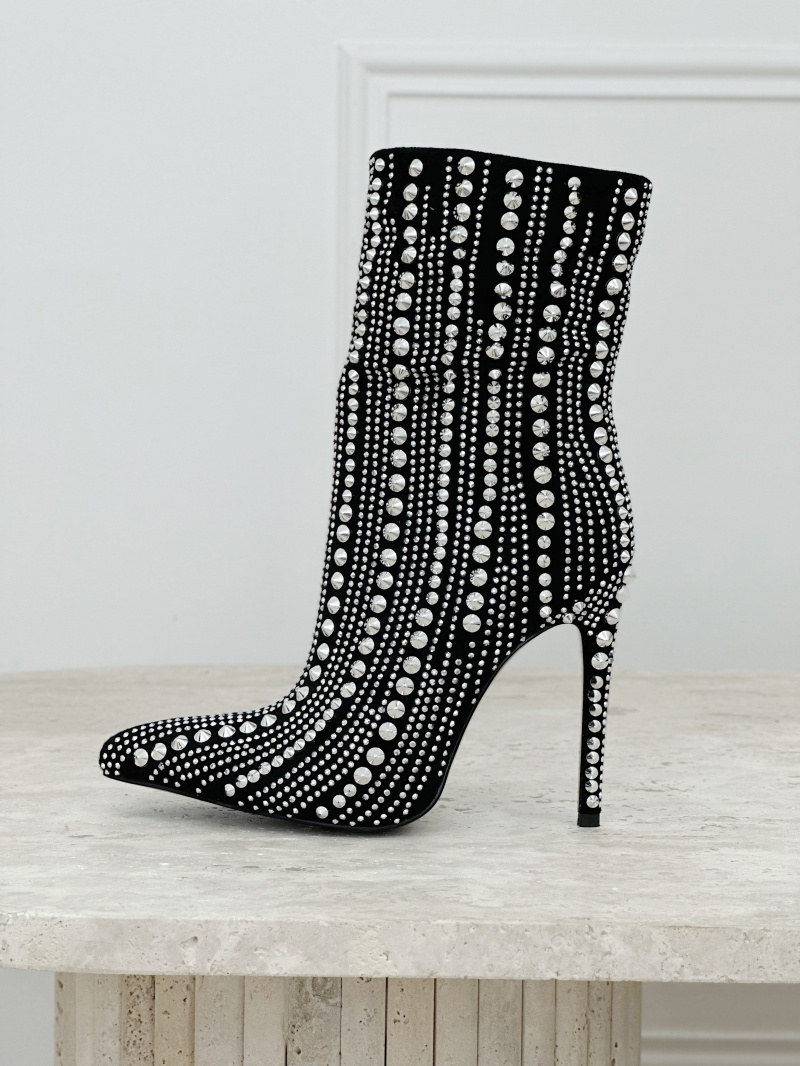 Mayorista Stephan Paris - Botines Tacón Detalle Pedrería
