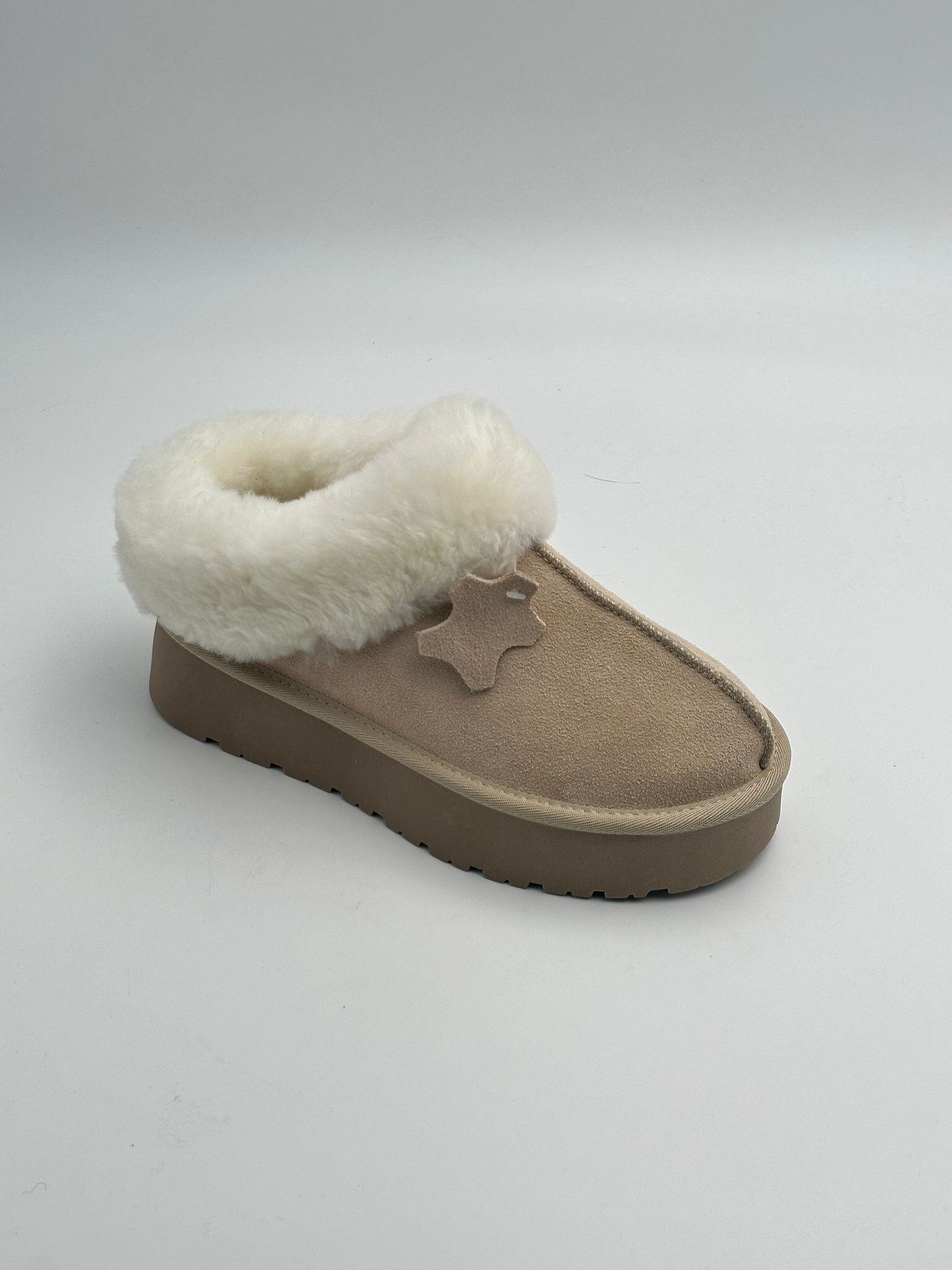 Mayorista Stephan Paris - Zapatillas forradas de cuero y lana auténtica